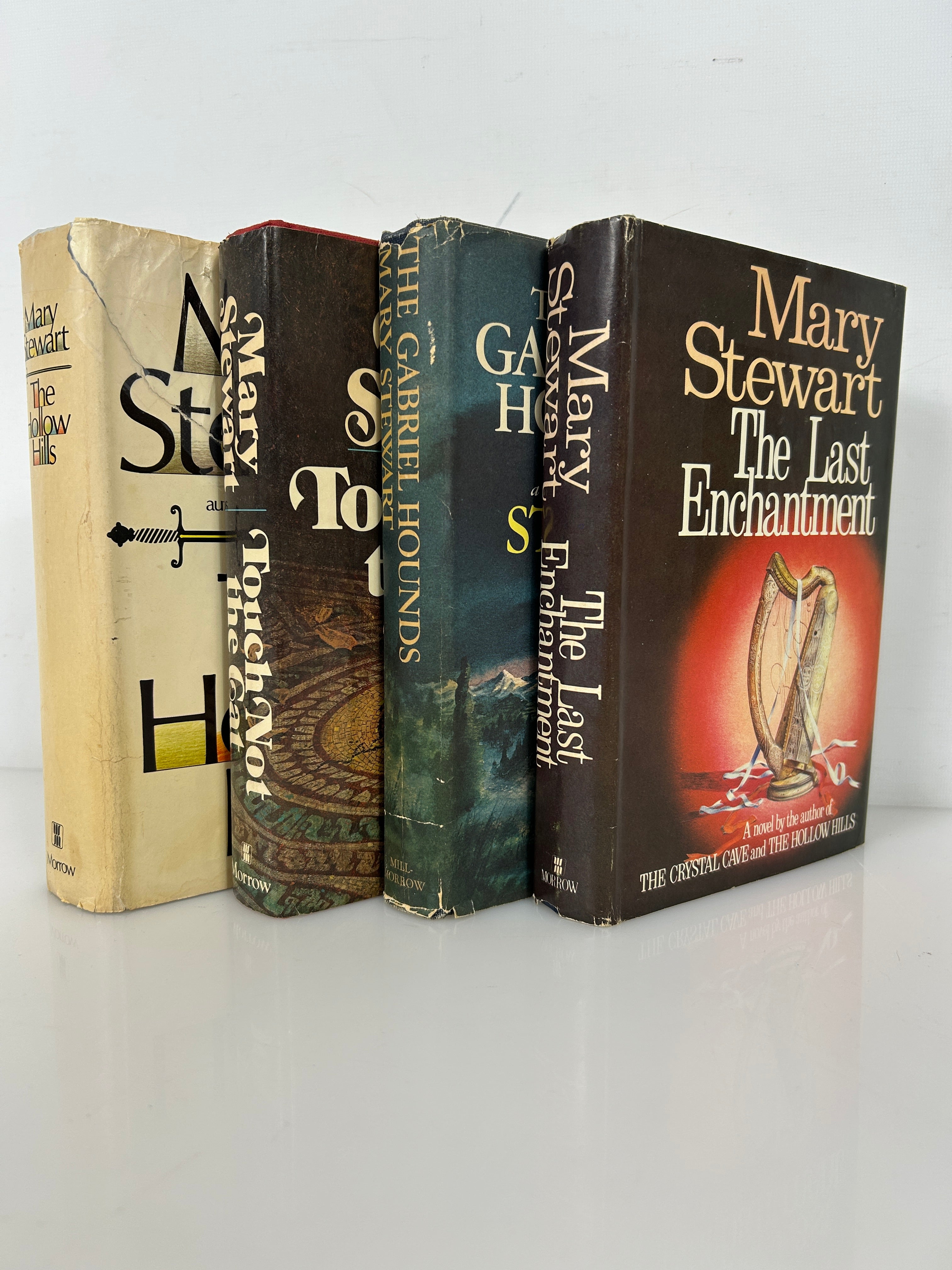 Lot of 4  Mary Stewart Book Club Editions HCDJ