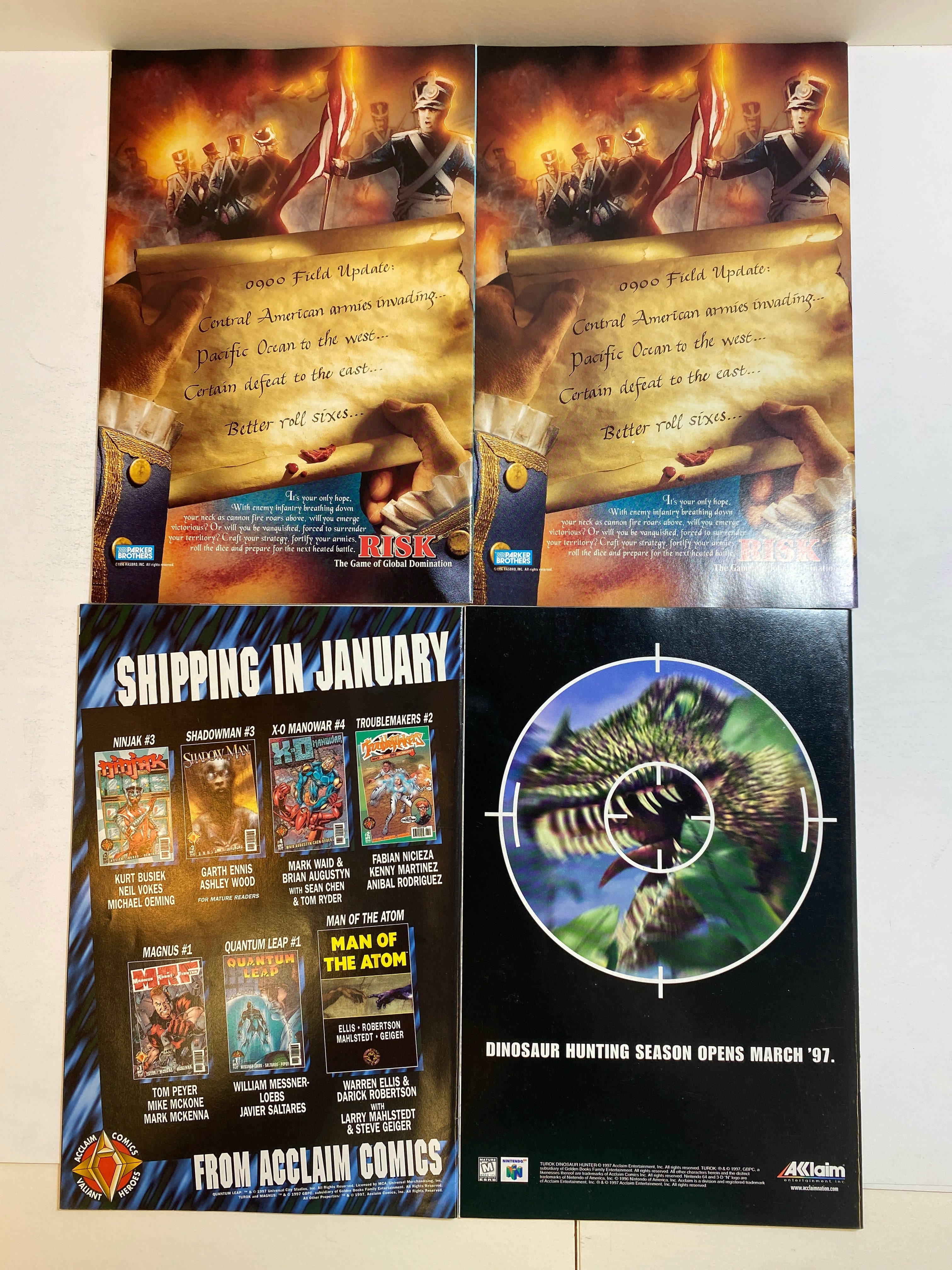 Lot of 4 Ninjak Valiant Comic Books 1997