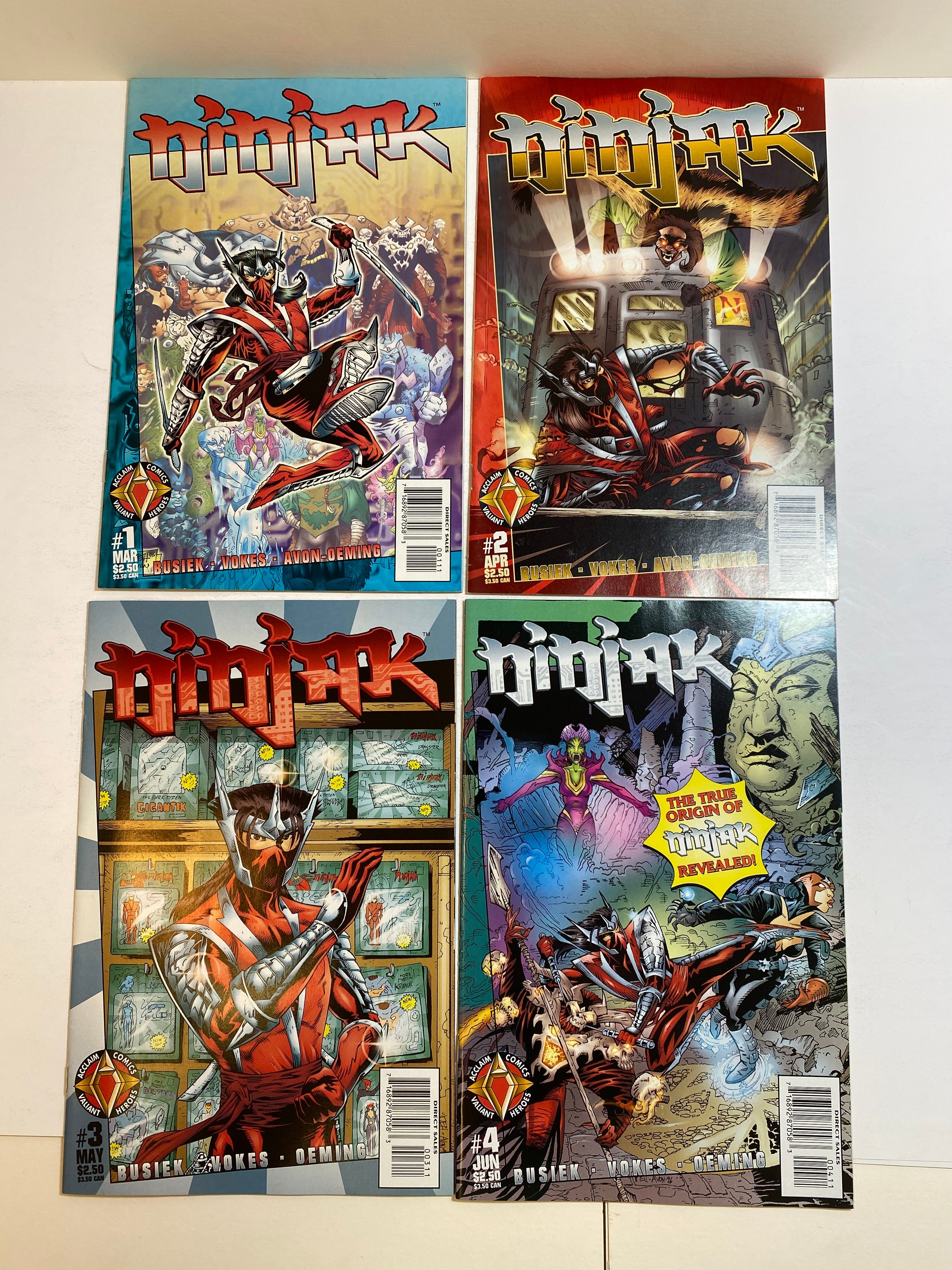 Lot of 4 Ninjak Valiant Comic Books 1997