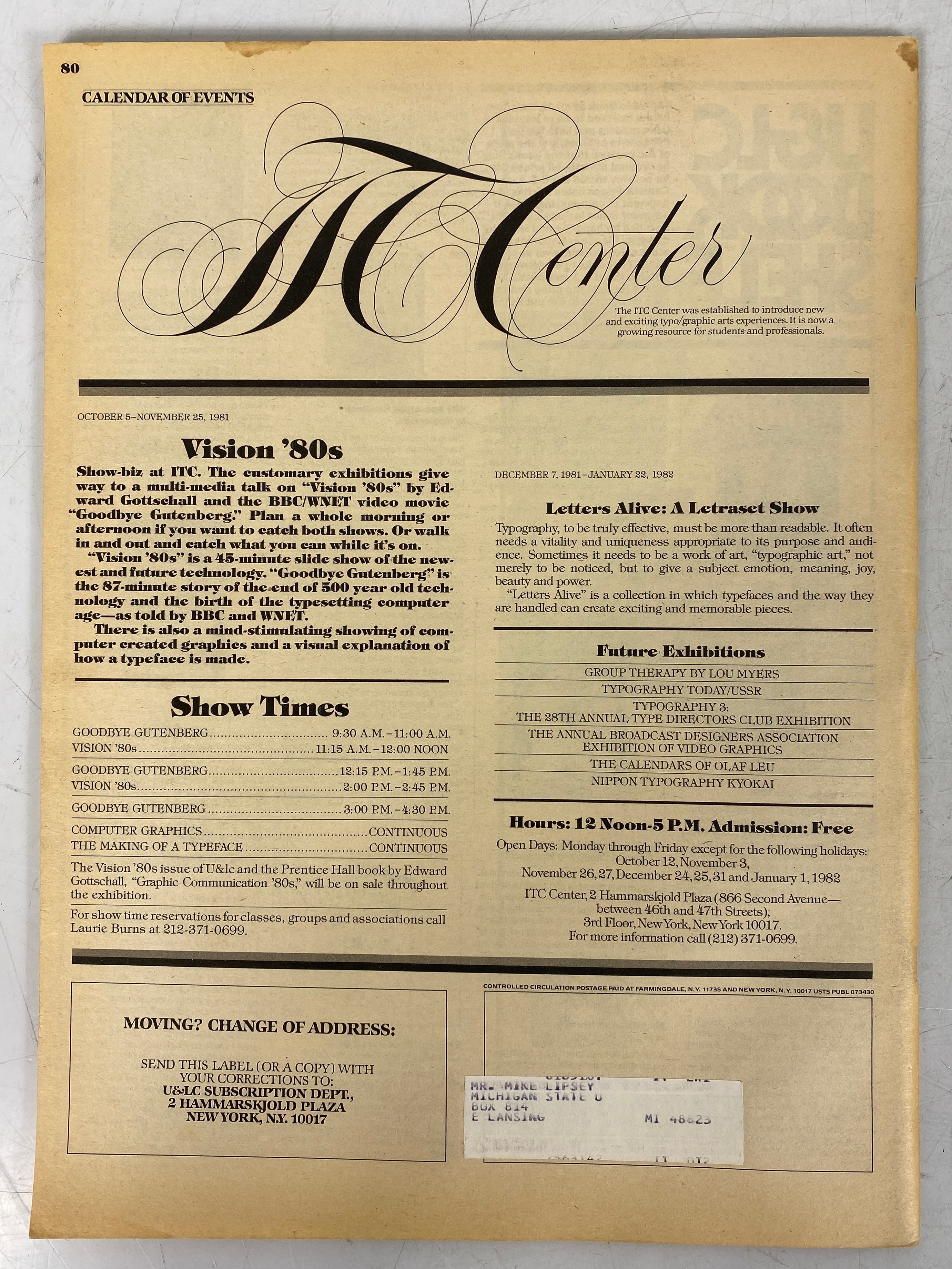 Lot of 4 Upper and Lower Case Magazine (1981) Complete