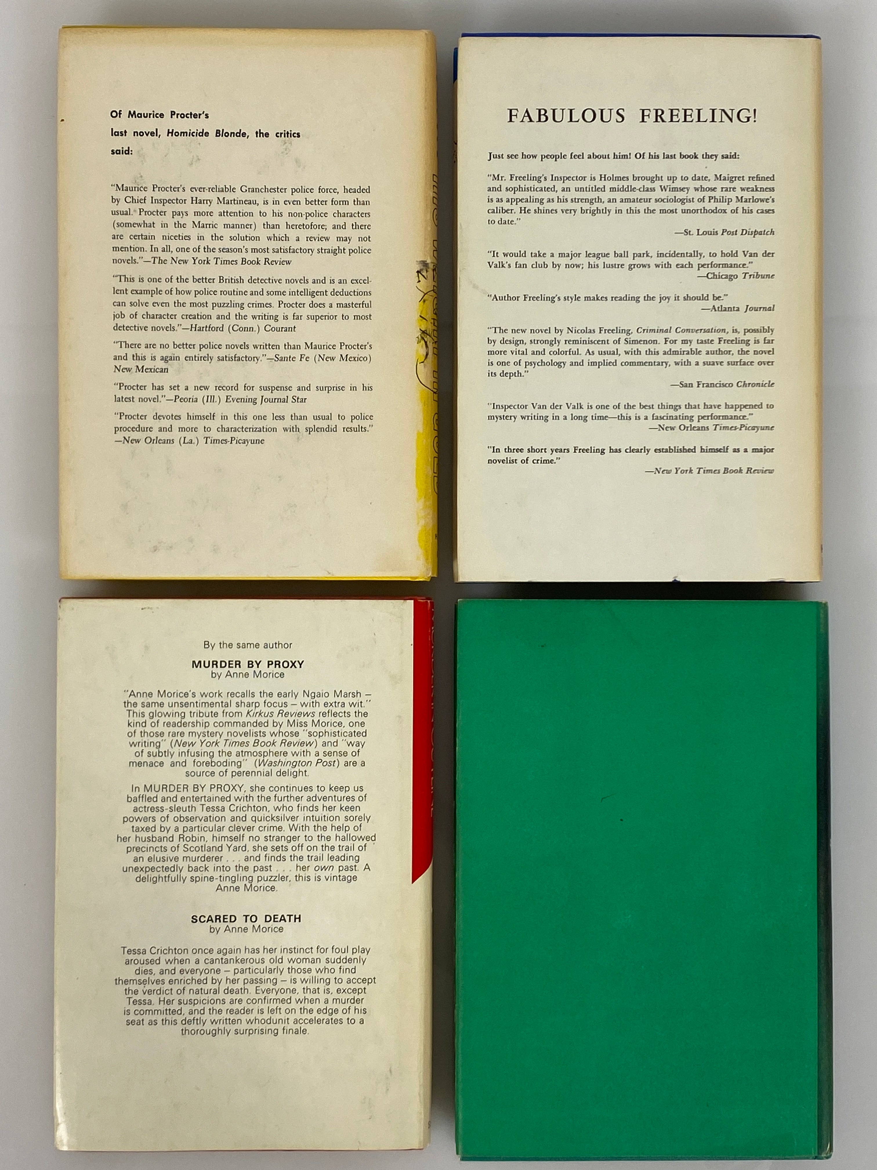 Lot of 4 Vintage Mystery/Suspense Novels 1965-79 HC DJ BCE