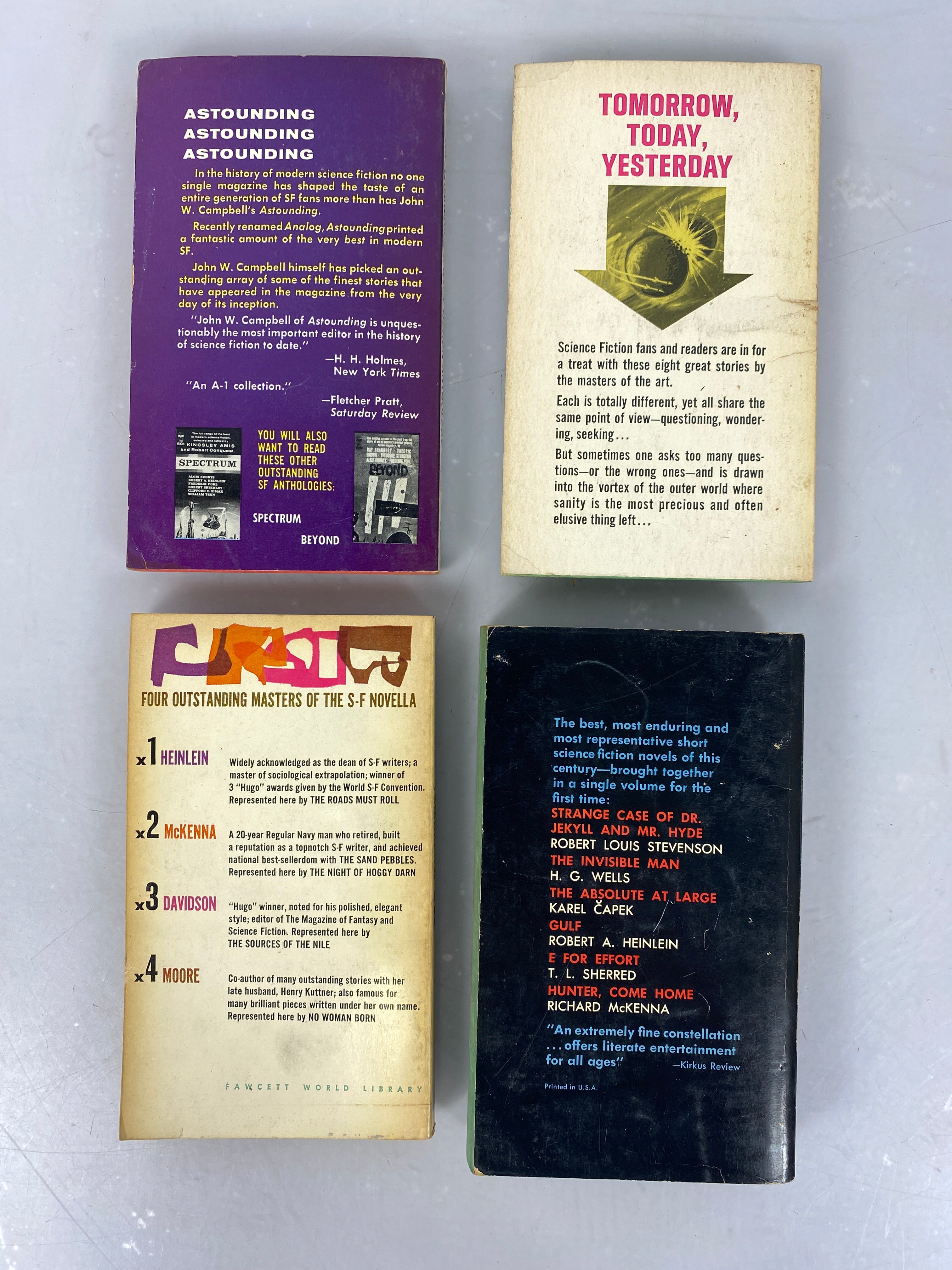 Lot of 4 Vintage Science Fiction Anthologies 1958-1965