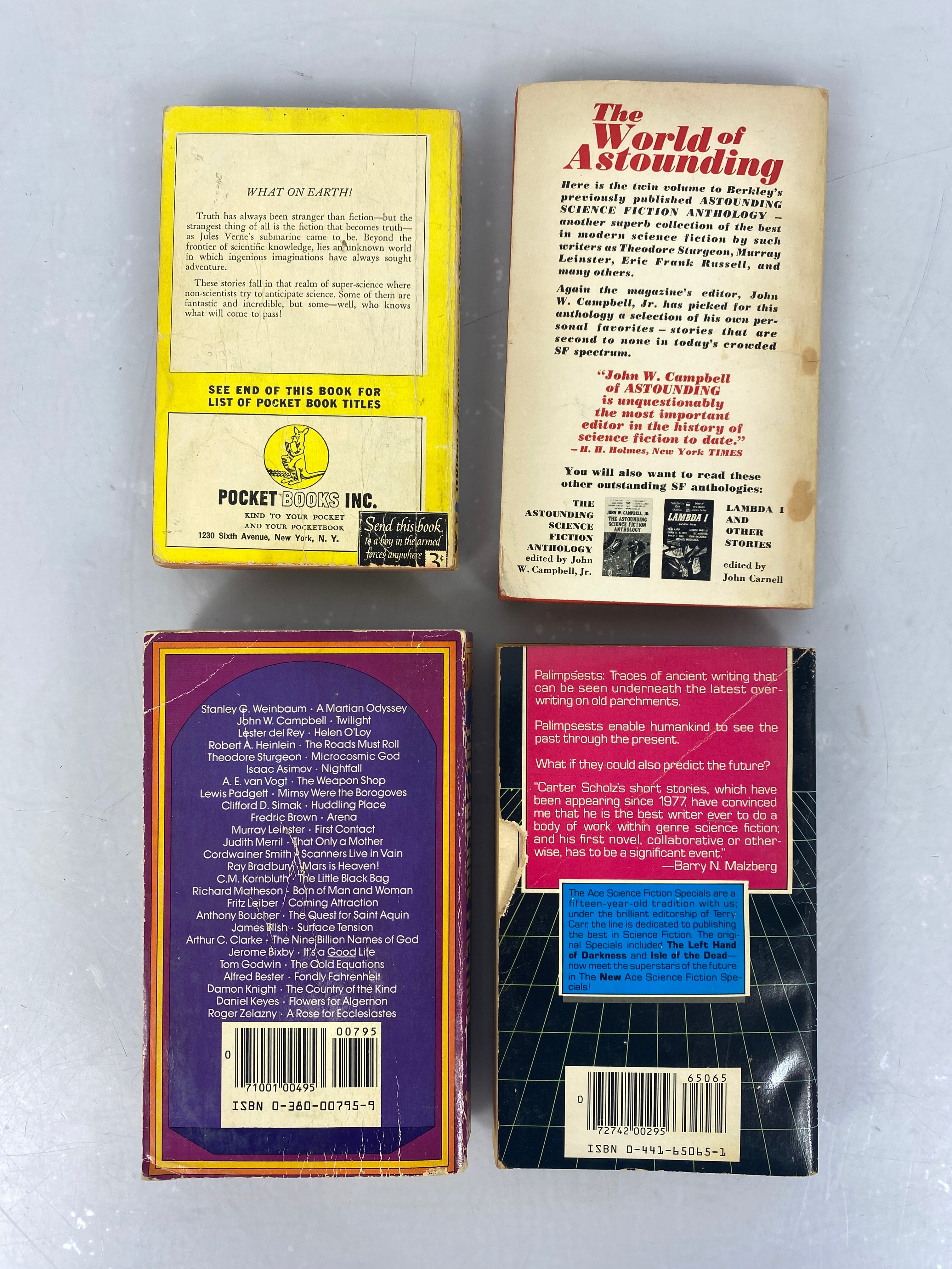 Lot of 4 Vintage Science Fiction Collection paperbacks 1943-1984