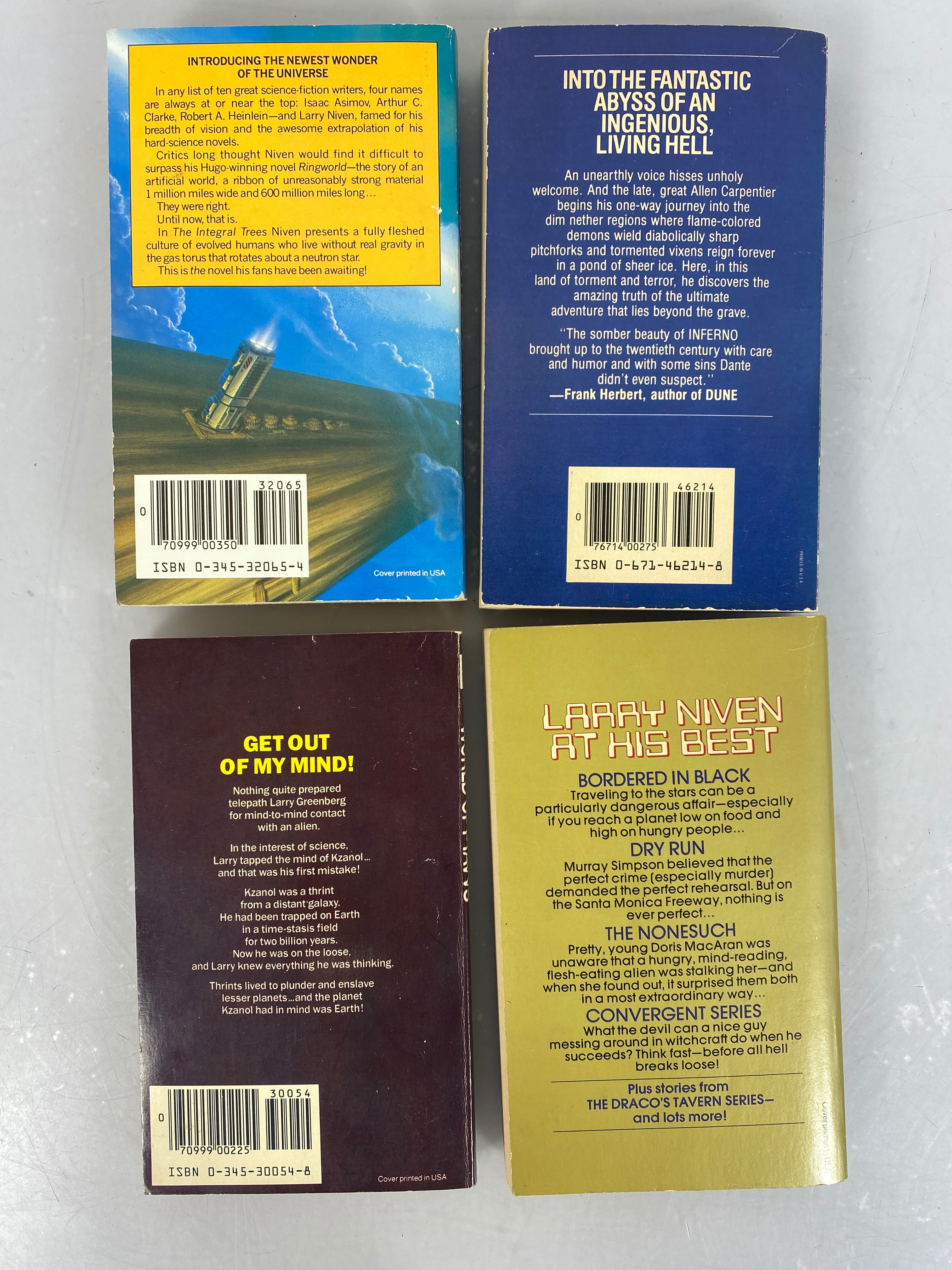 Lot of 4 Vintage Science Fiction Paperbacks Larry Niven 1976-1985 SC