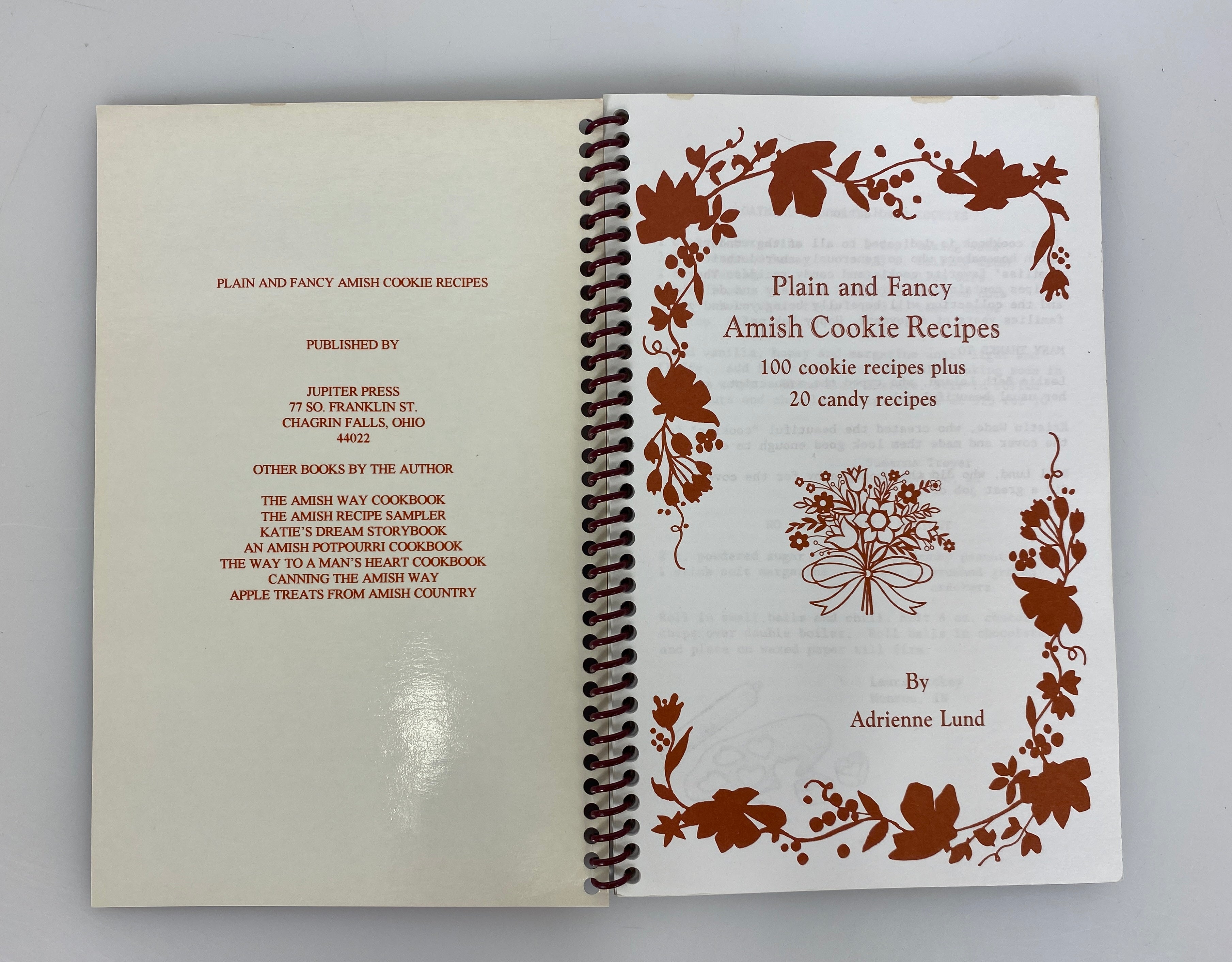 Lot of 4 Vintage Spiral-Bound Cookbooks Yooper Recipes/Cookies/Steelcase Chefs