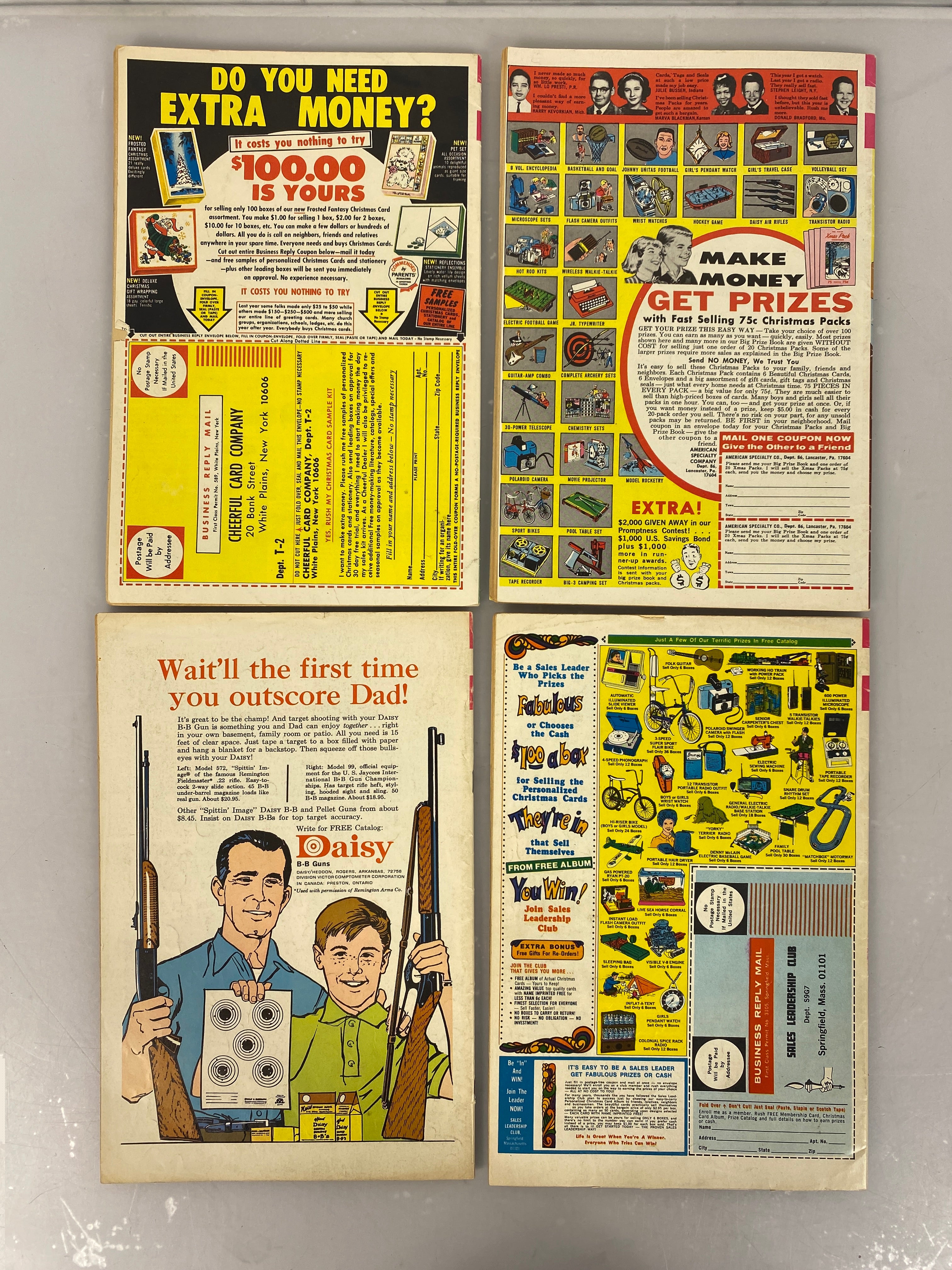 Lot of 4 Walt Disney Moby Duck Gold Key Comics 1968-1969