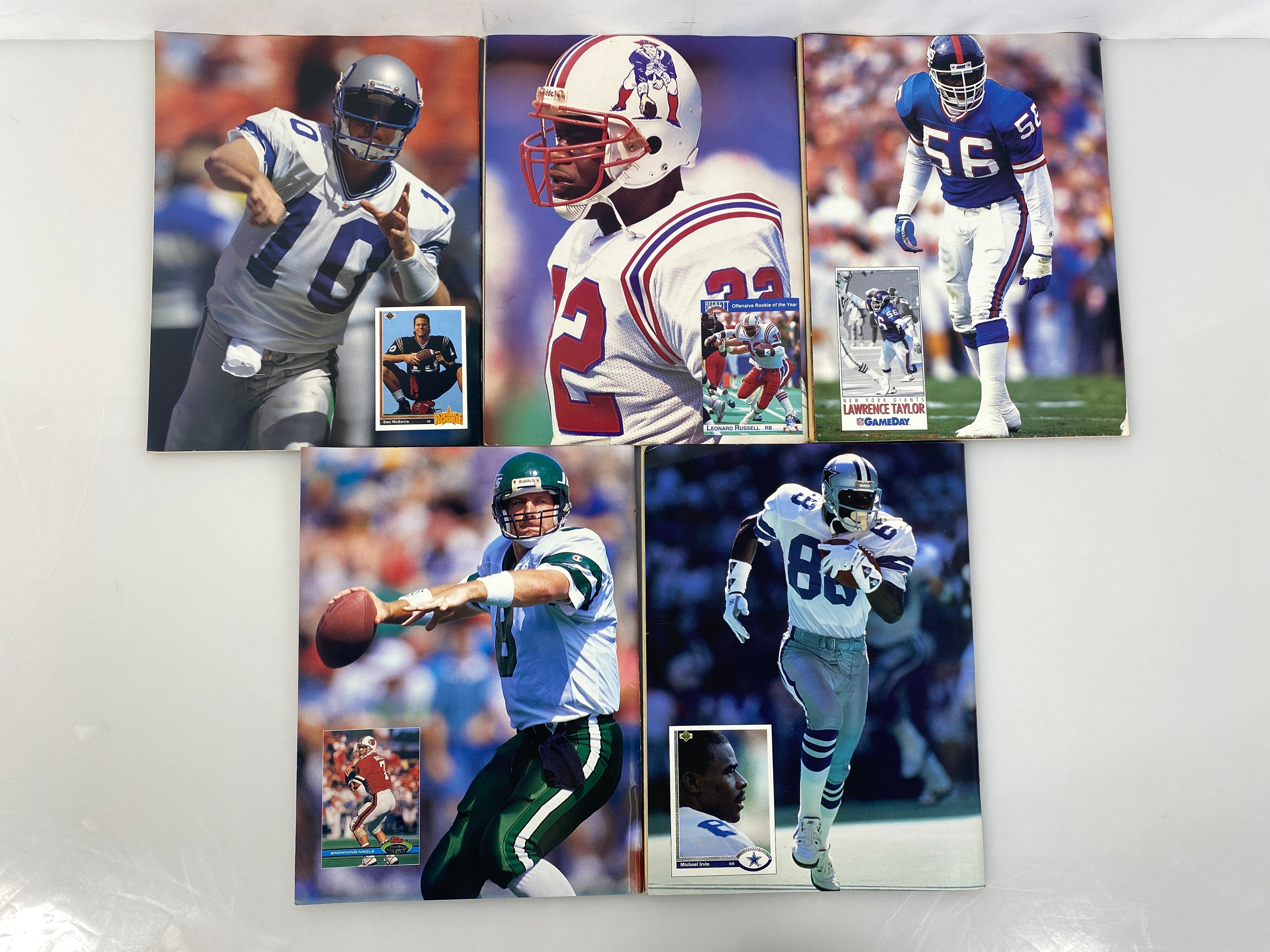 Lot of 5 Beckett Football Monthly Dan Marino Derrick Thomas 1992-1993
