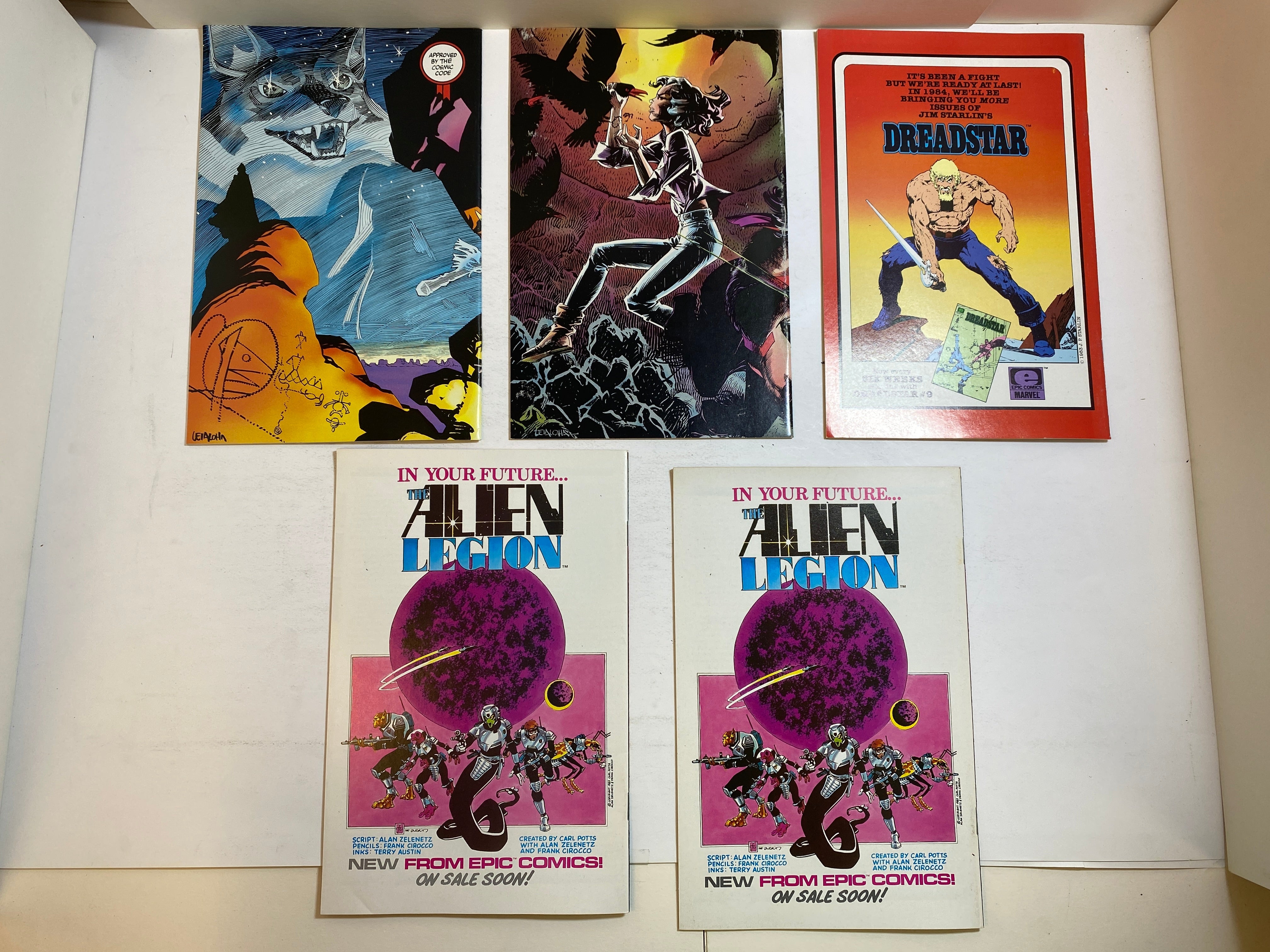 Lot of 5 Coyote Epic/Marvel Comics 1983-1984