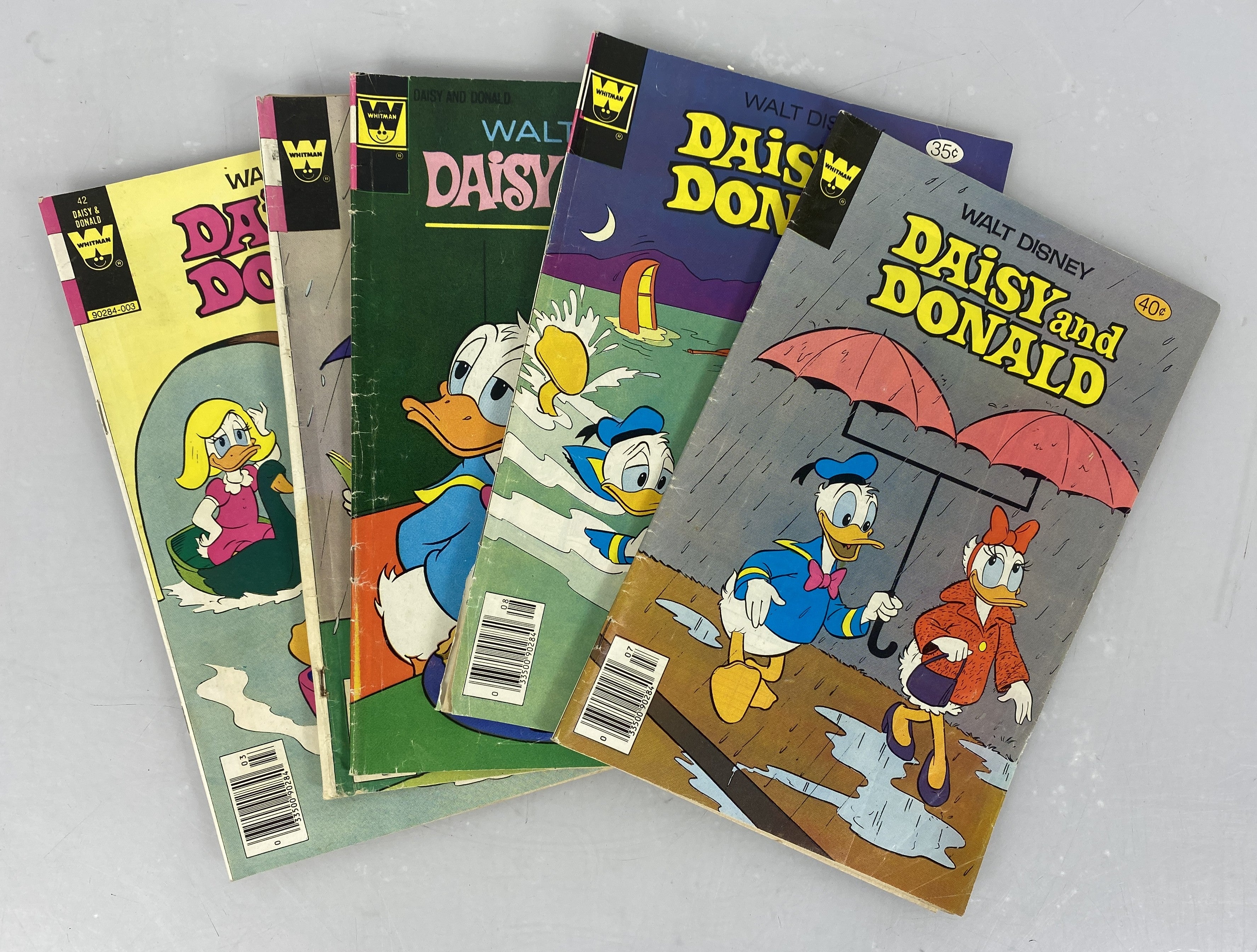 Lot of 5 Disney Daisy and Donald 1975-1980 Whitman Comics