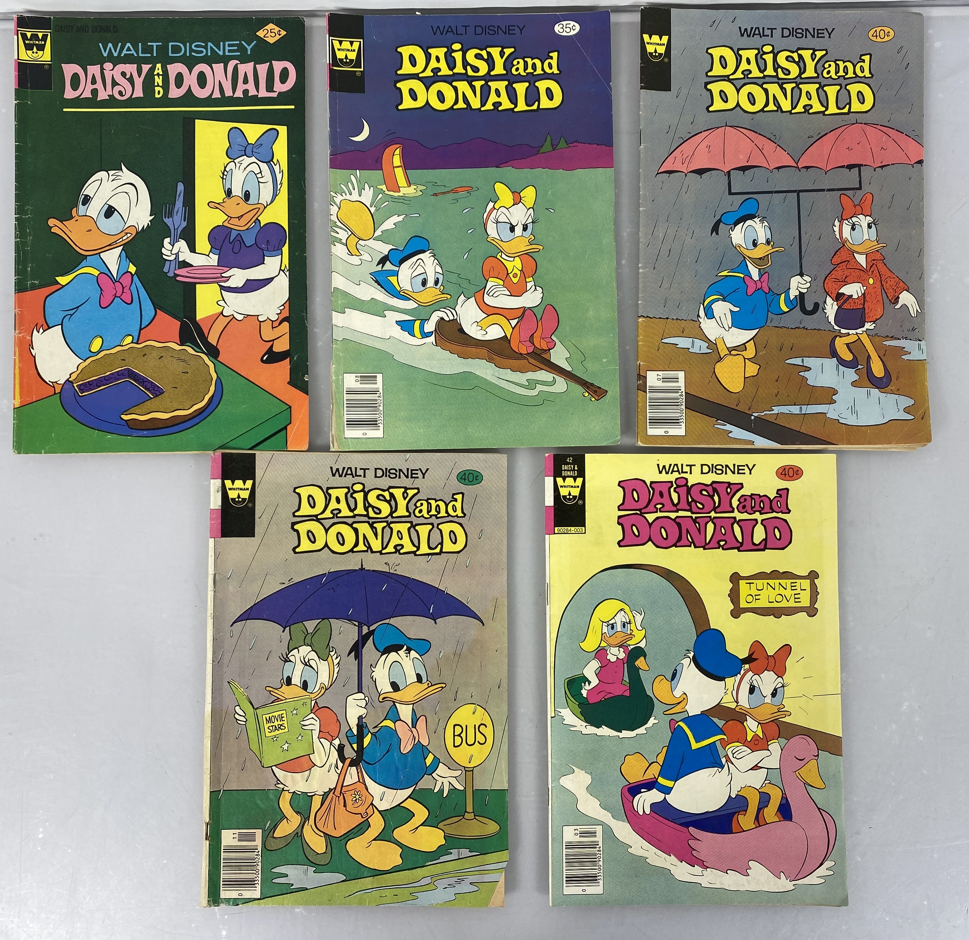 Lot of 5 Disney Daisy and Donald 1975-1980 Whitman Comics