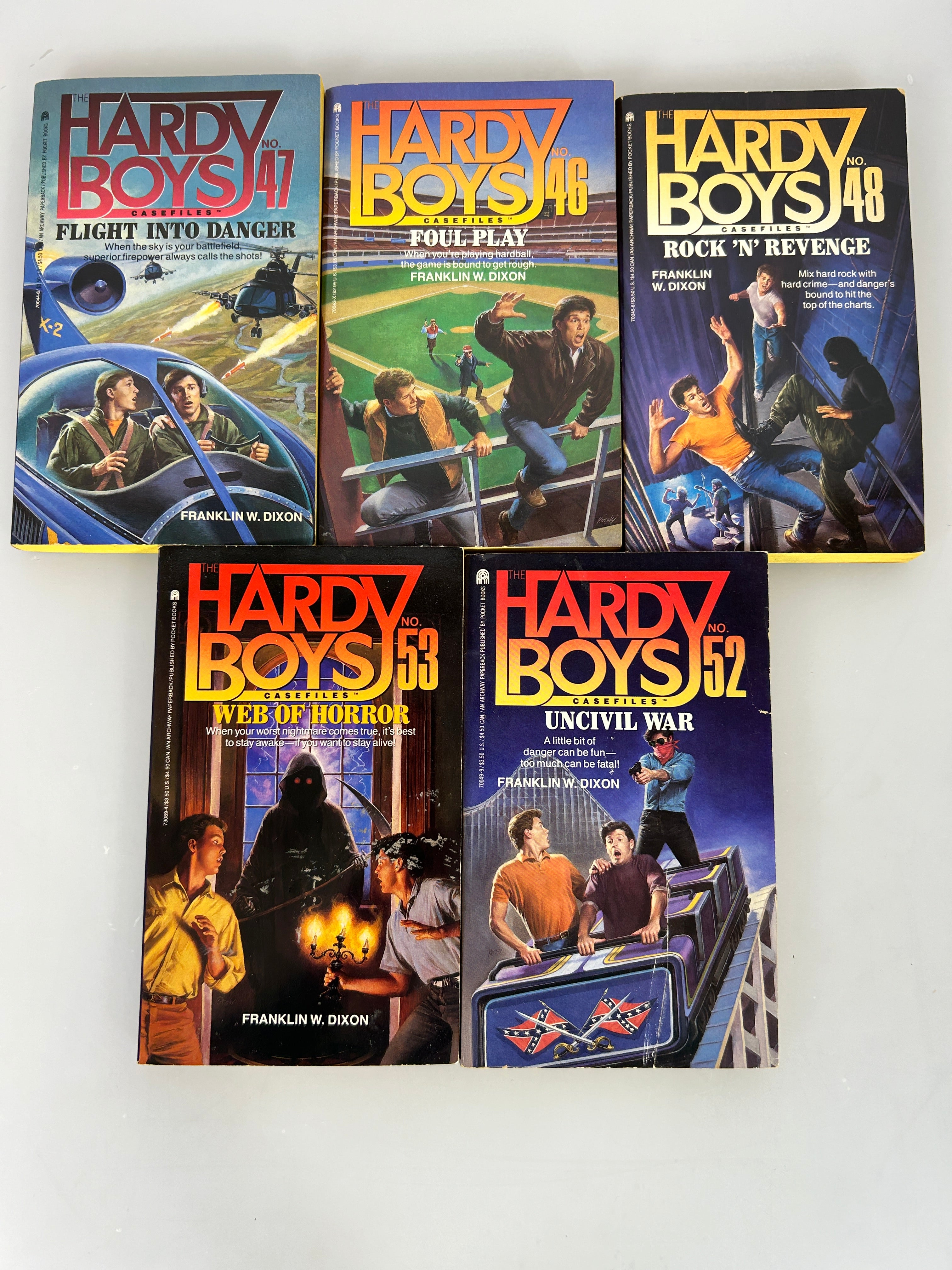 Lot of 5 Hardy Boys Casefiles VTG 90s YA Books Good Condition SC