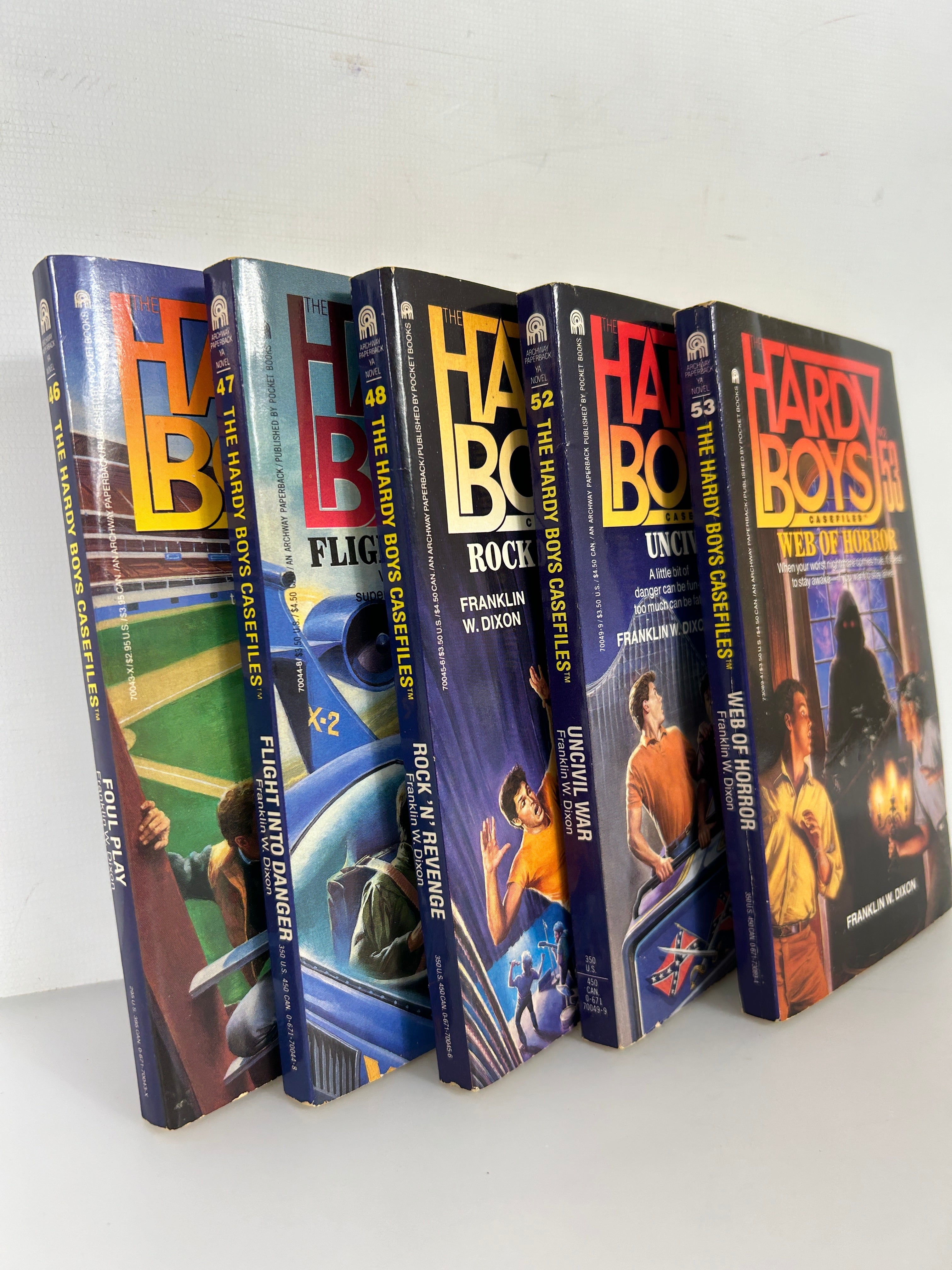 Lot of 5 Hardy Boys Casefiles VTG 90s YA Books Good Condition SC