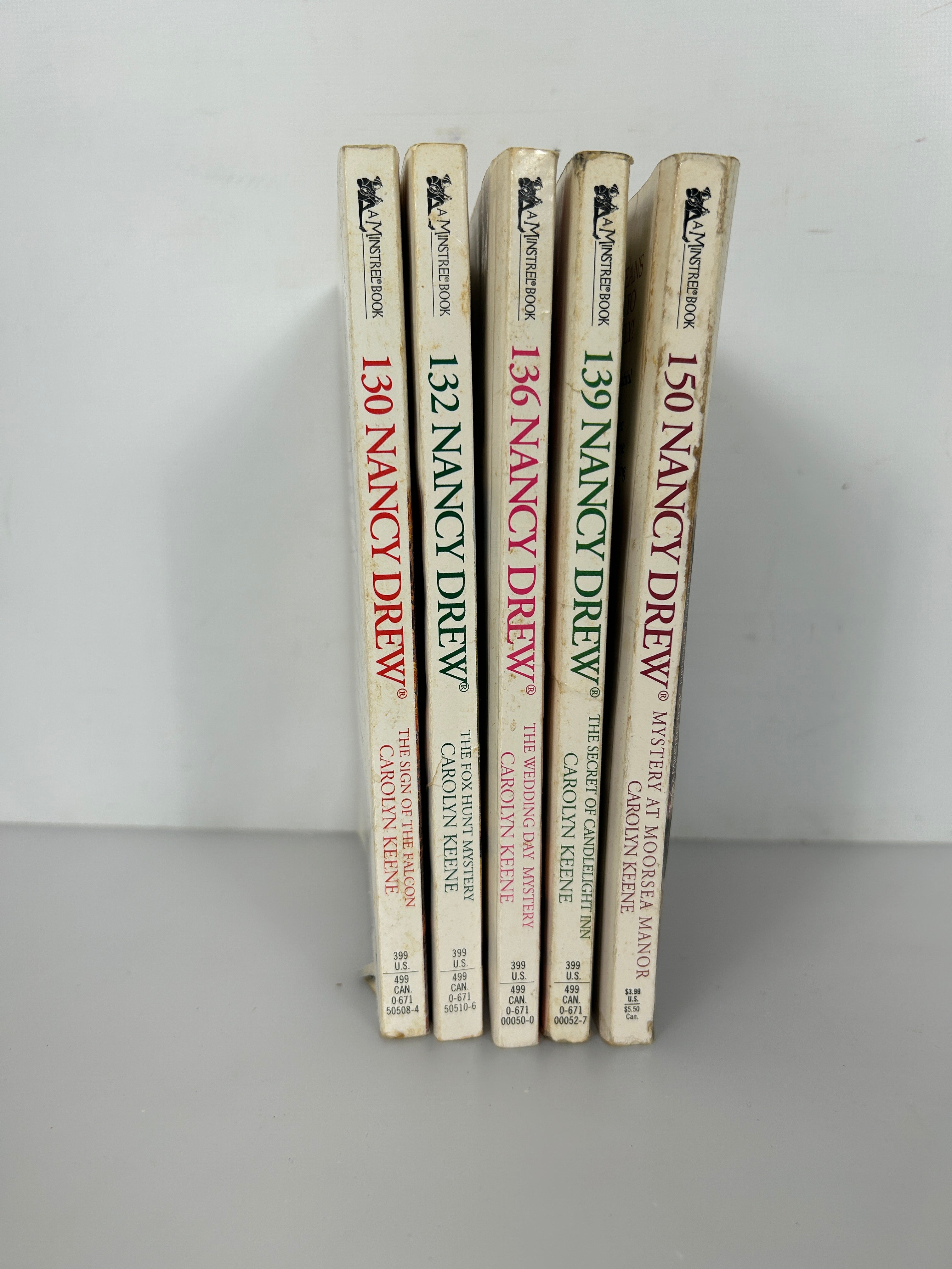 Lot of 5 Nancy Drew Files VTG 90s YA Books Acceptable-Good SC
