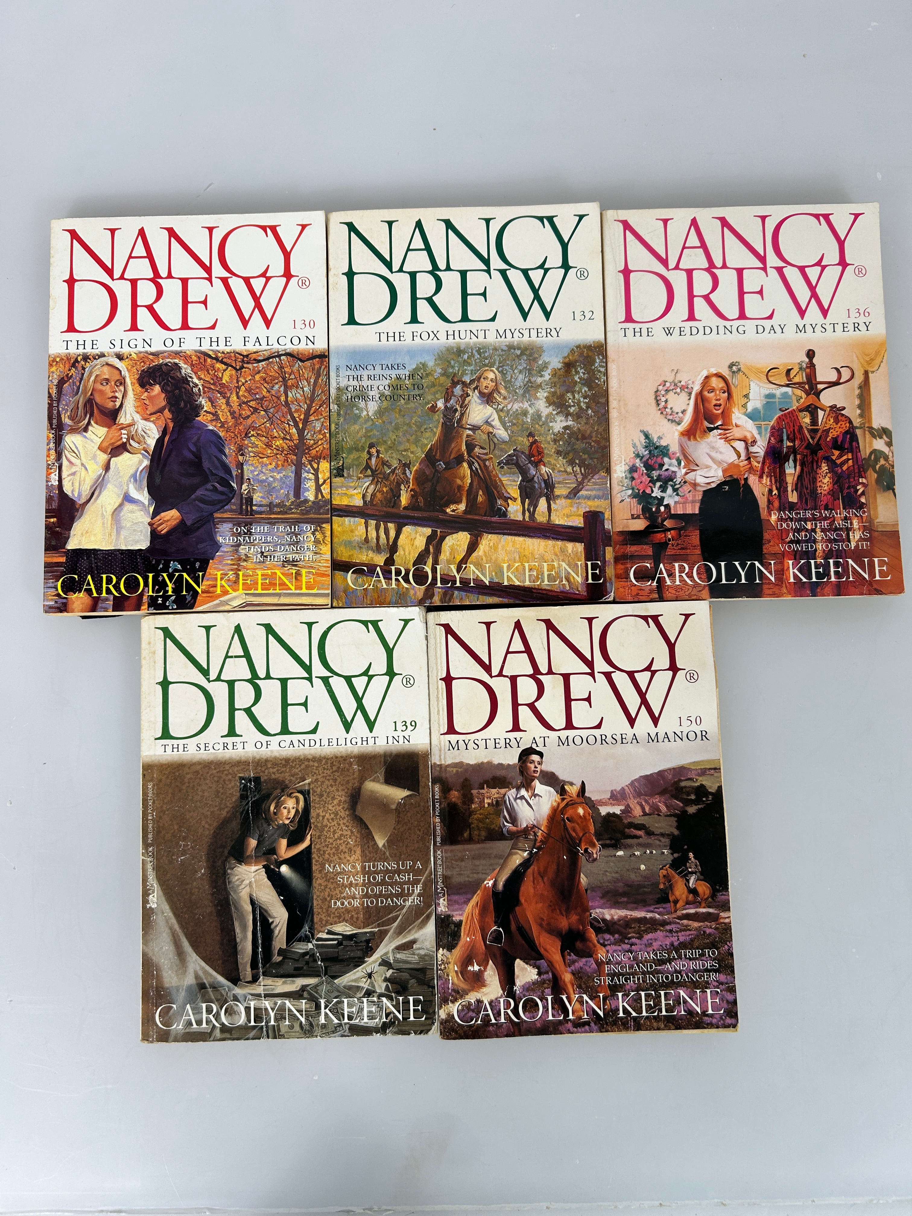 Lot of 5 Nancy Drew Files VTG 90s YA Books Acceptable-Good SC
