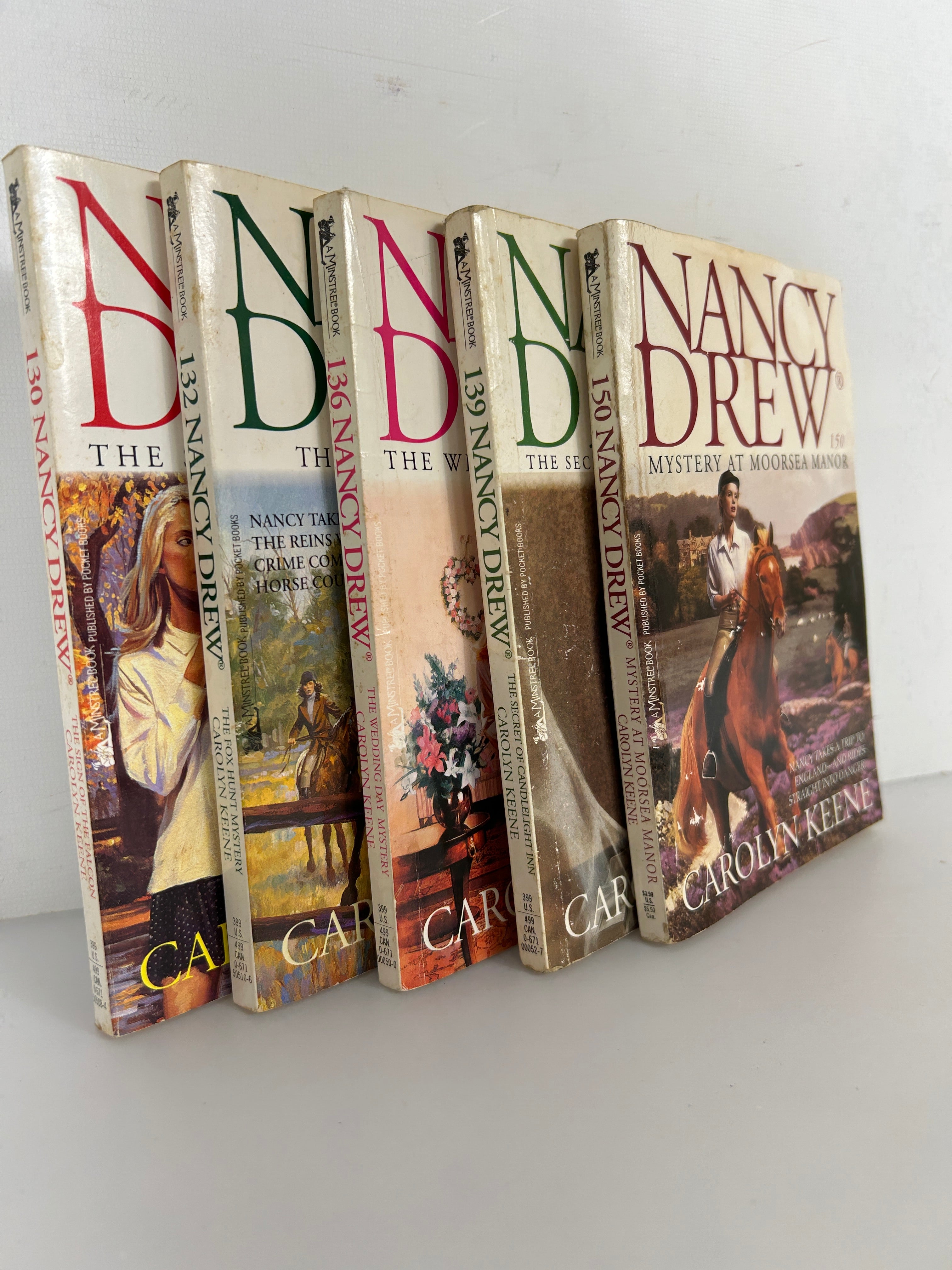 Lot of 5 Nancy Drew Files VTG 90s YA Books Acceptable-Good SC