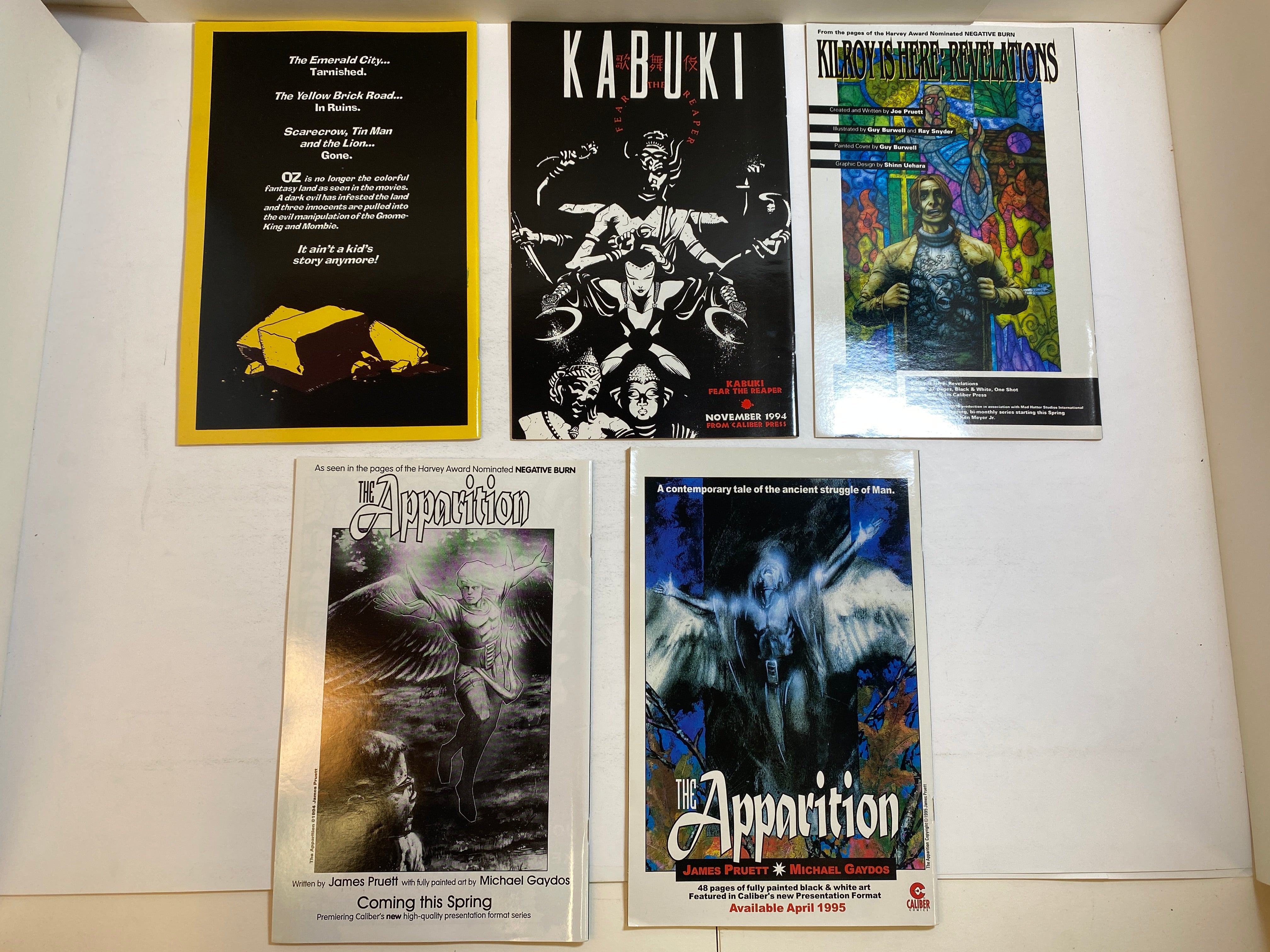 Lot of 5 Oz Caliber Comics 1994-1995