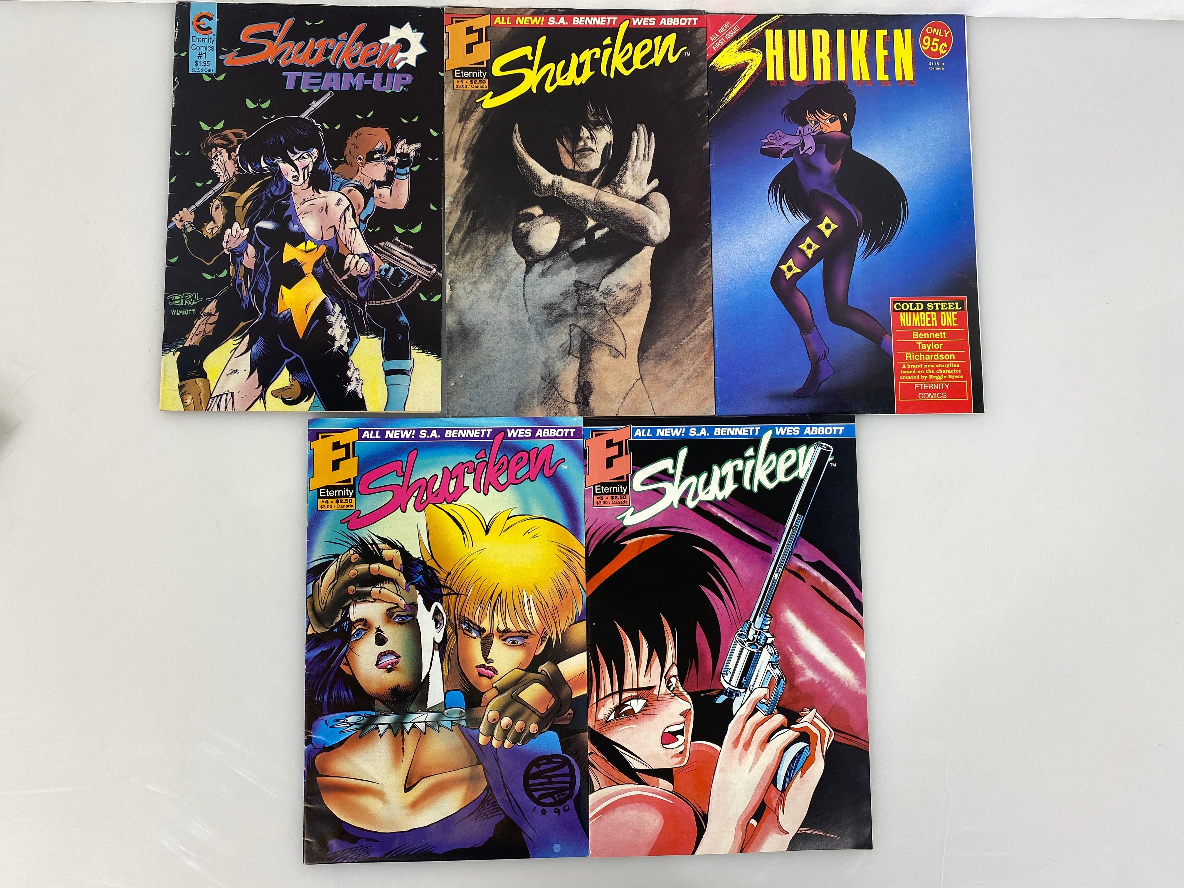 Lot of 5 Shuriken Comic Books Eternity 1988-1991