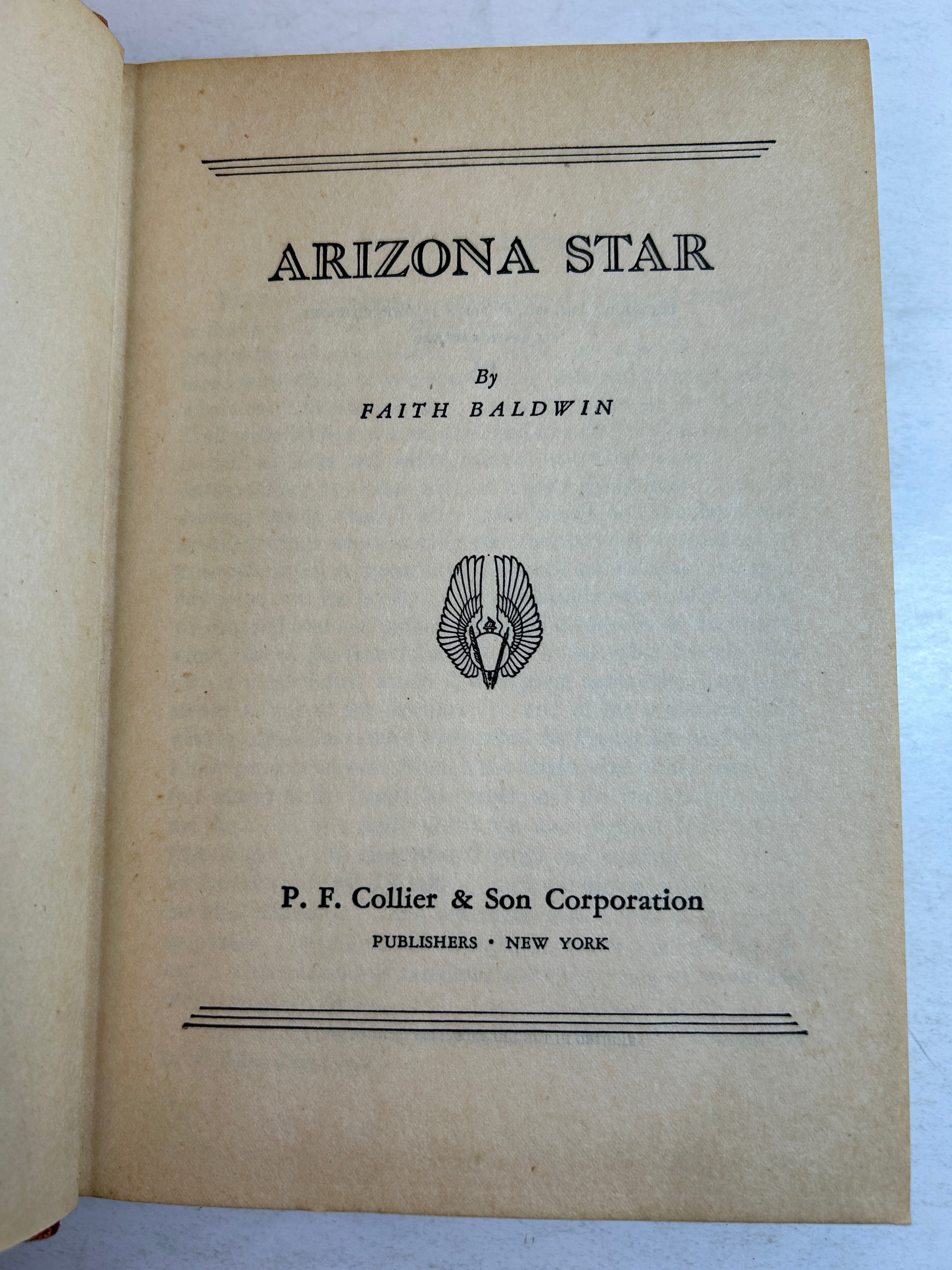 Lot of 5 Vintage Faith Baldwin incl Arizona Star/Change of Heart 1940s HC
