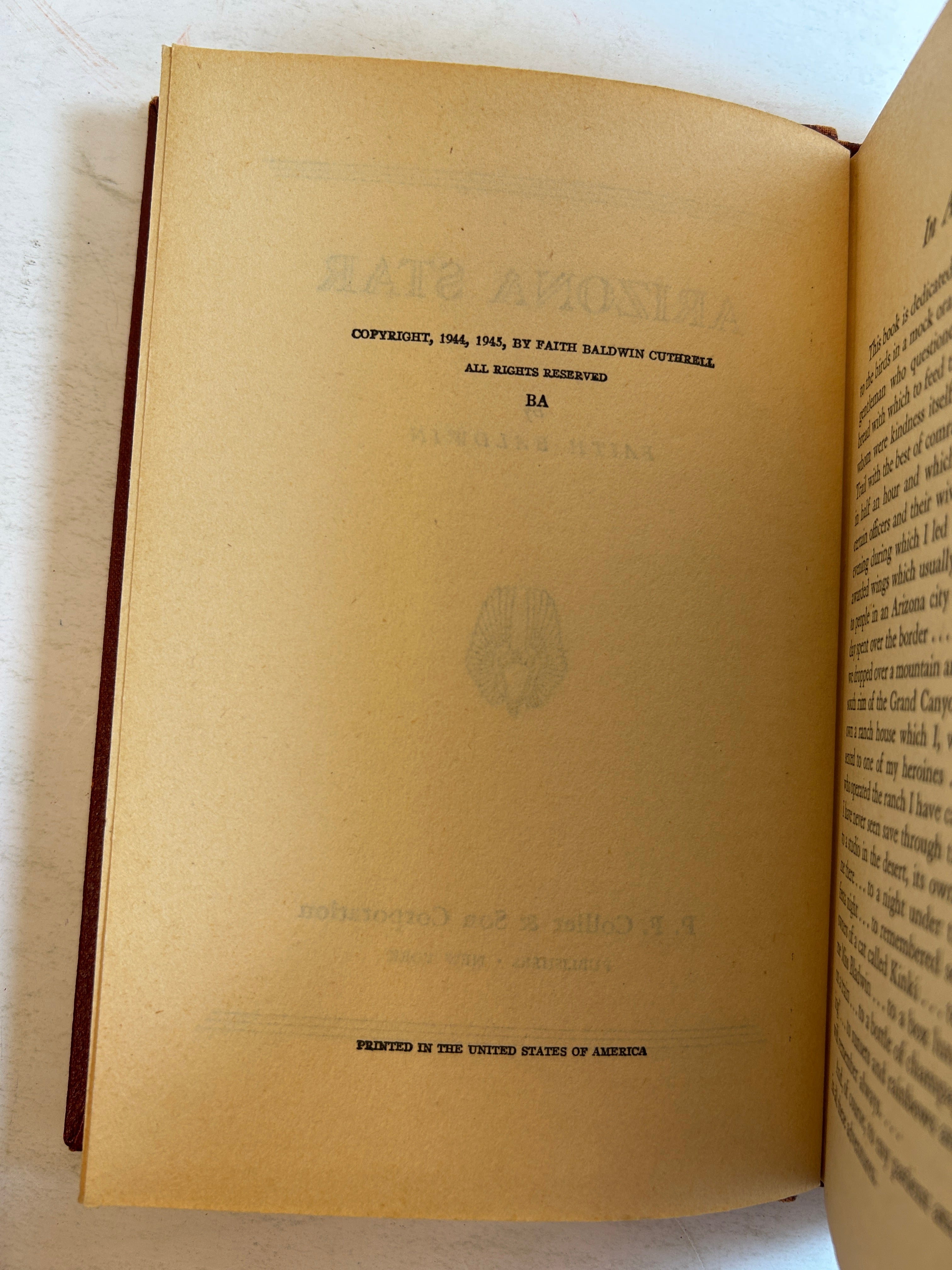 Lot of 5 Vintage Faith Baldwin incl Arizona Star/Change of Heart 1940s HC