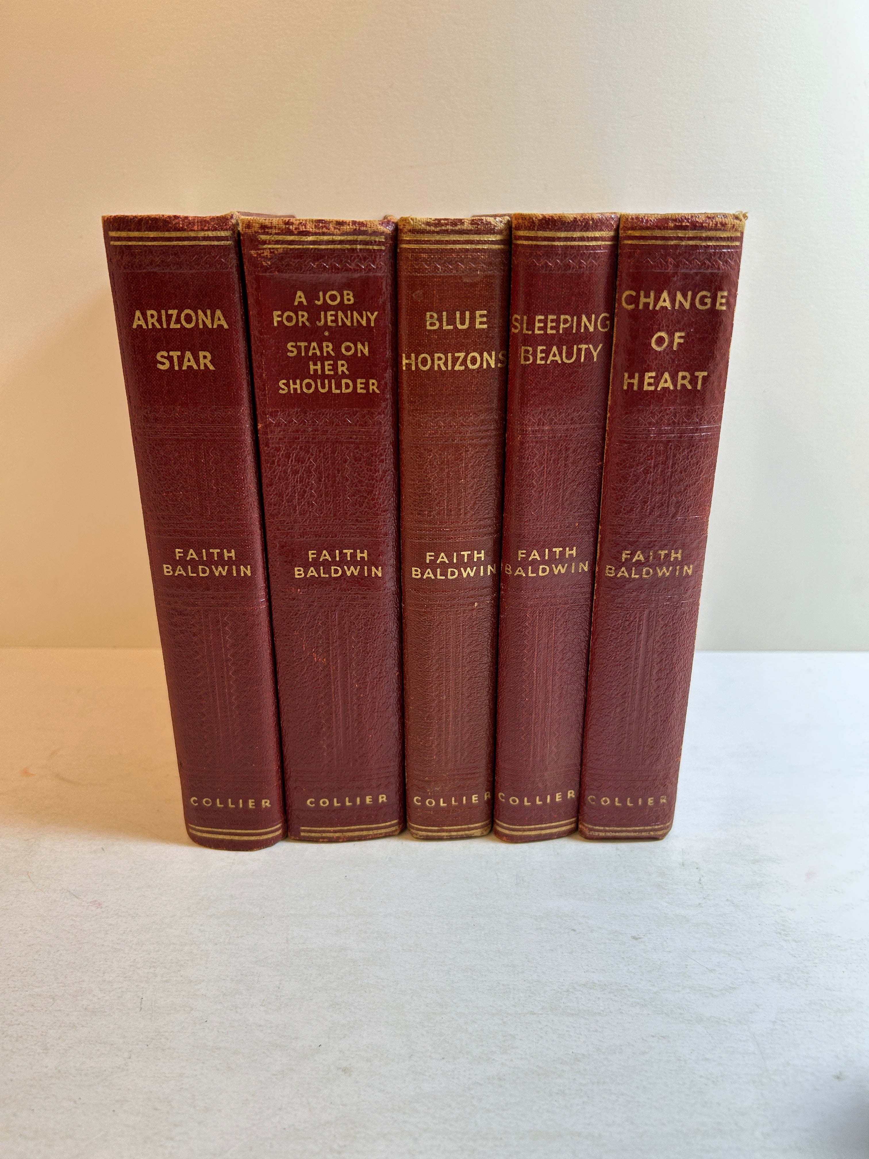 Lot of 5 Vintage Faith Baldwin incl Arizona Star/Change of Heart 1940s HC