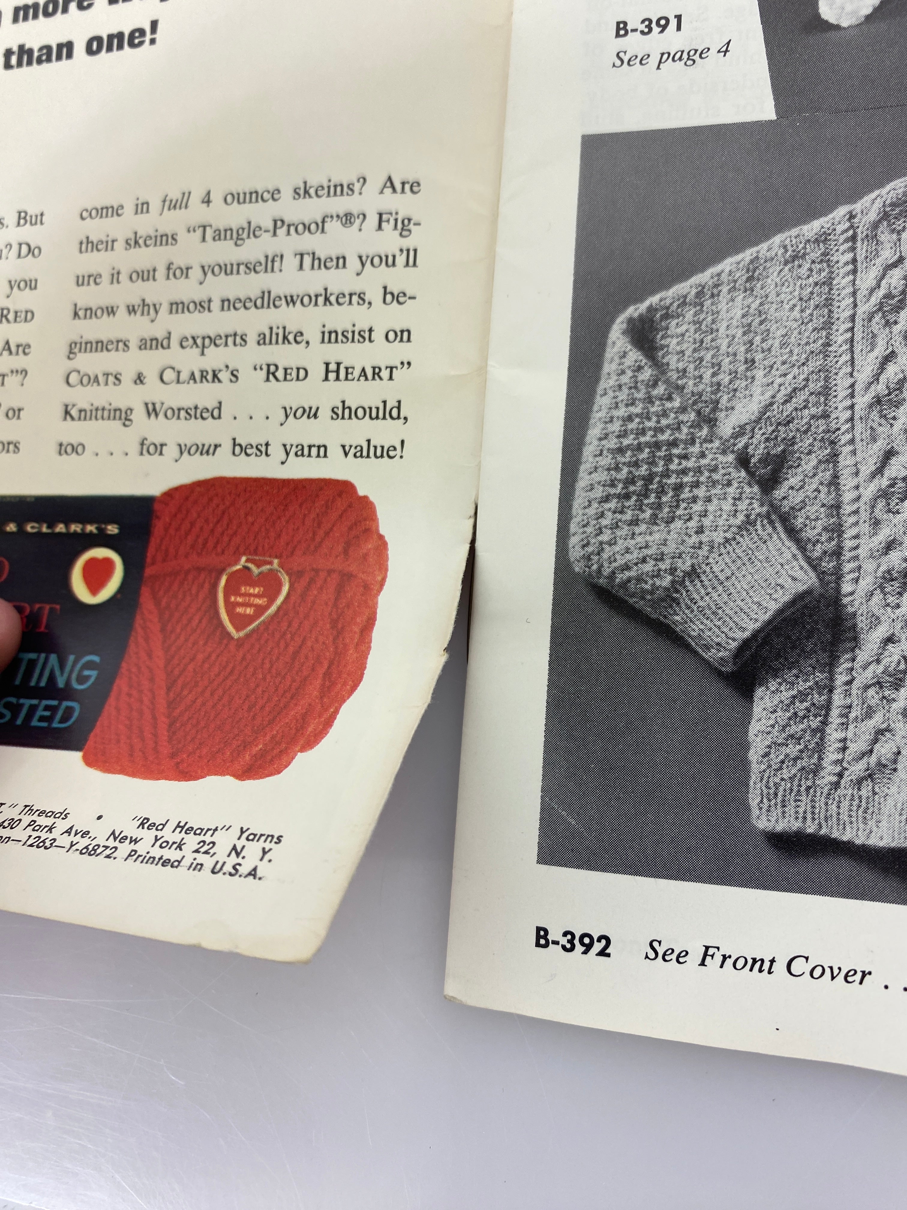 Lot of 5 Vintage Knit & Crochet Books: Coats & Clark/Susan Bates 1959-64 SC