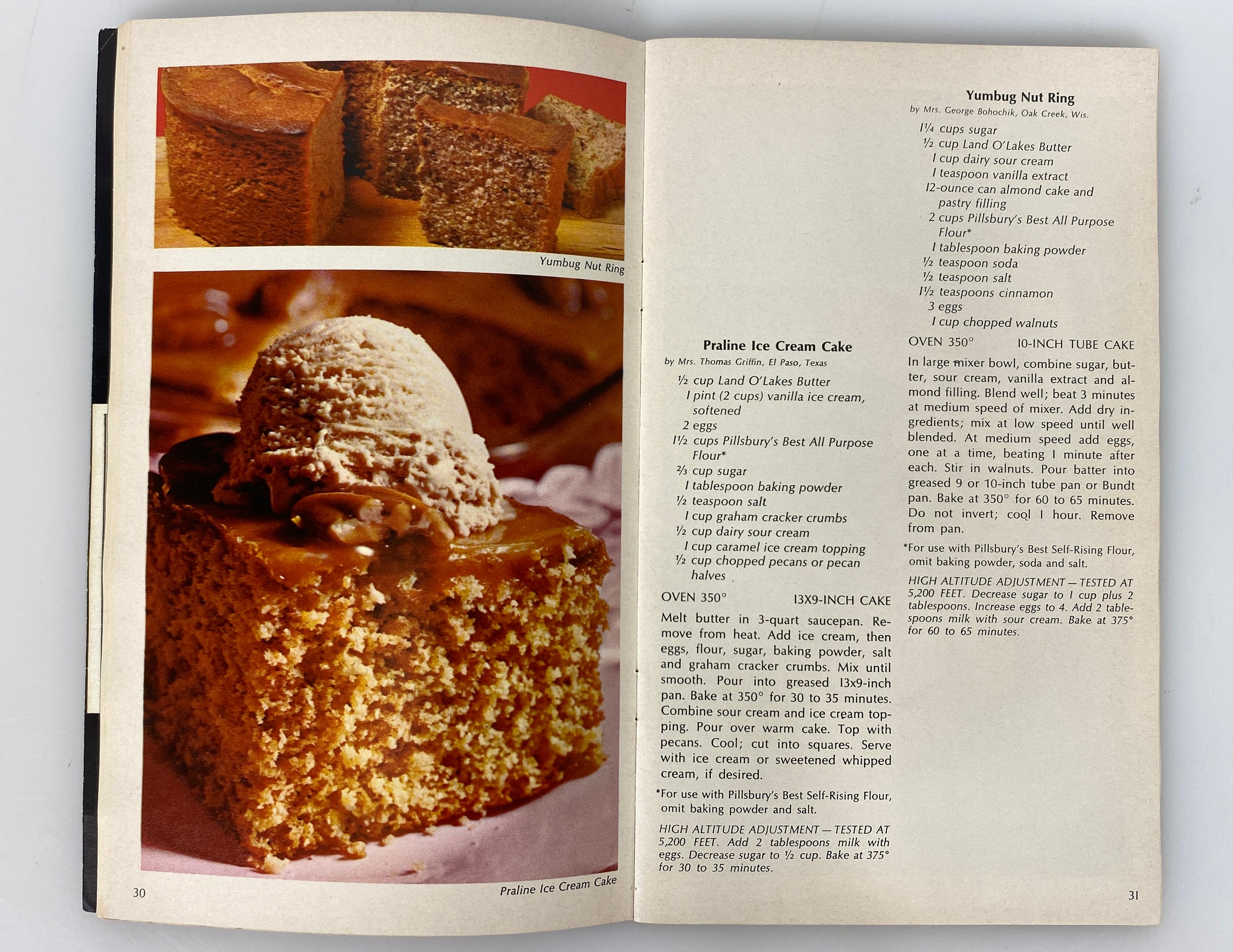 Lot of 5 Vintage Pillsbury Cook Books: Bake-Off/Breads/Time Saver/"Busy Lady" SC