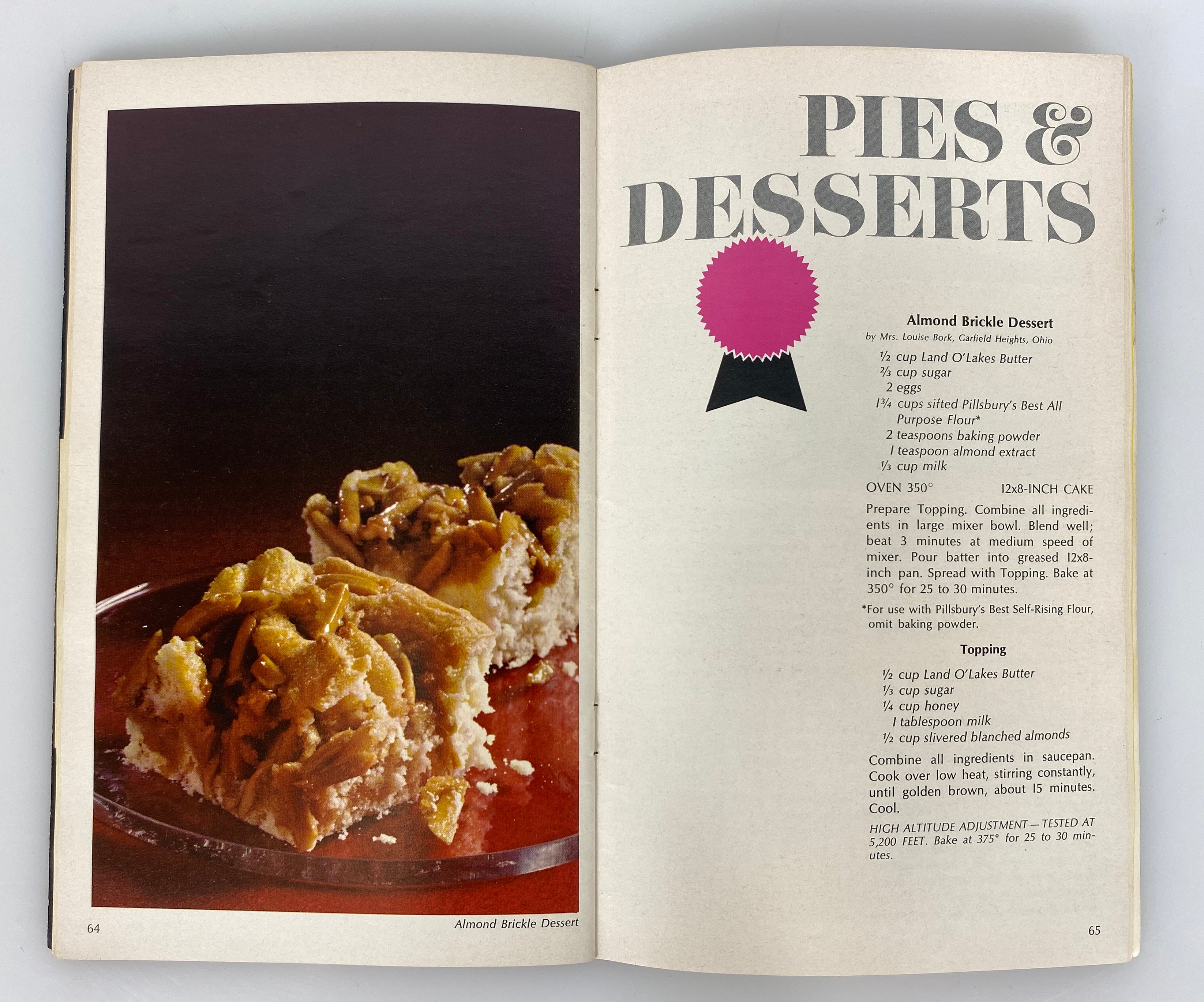 Lot of 5 Vintage Pillsbury Cook Books: Bake-Off/Breads/Time Saver/"Busy Lady" SC