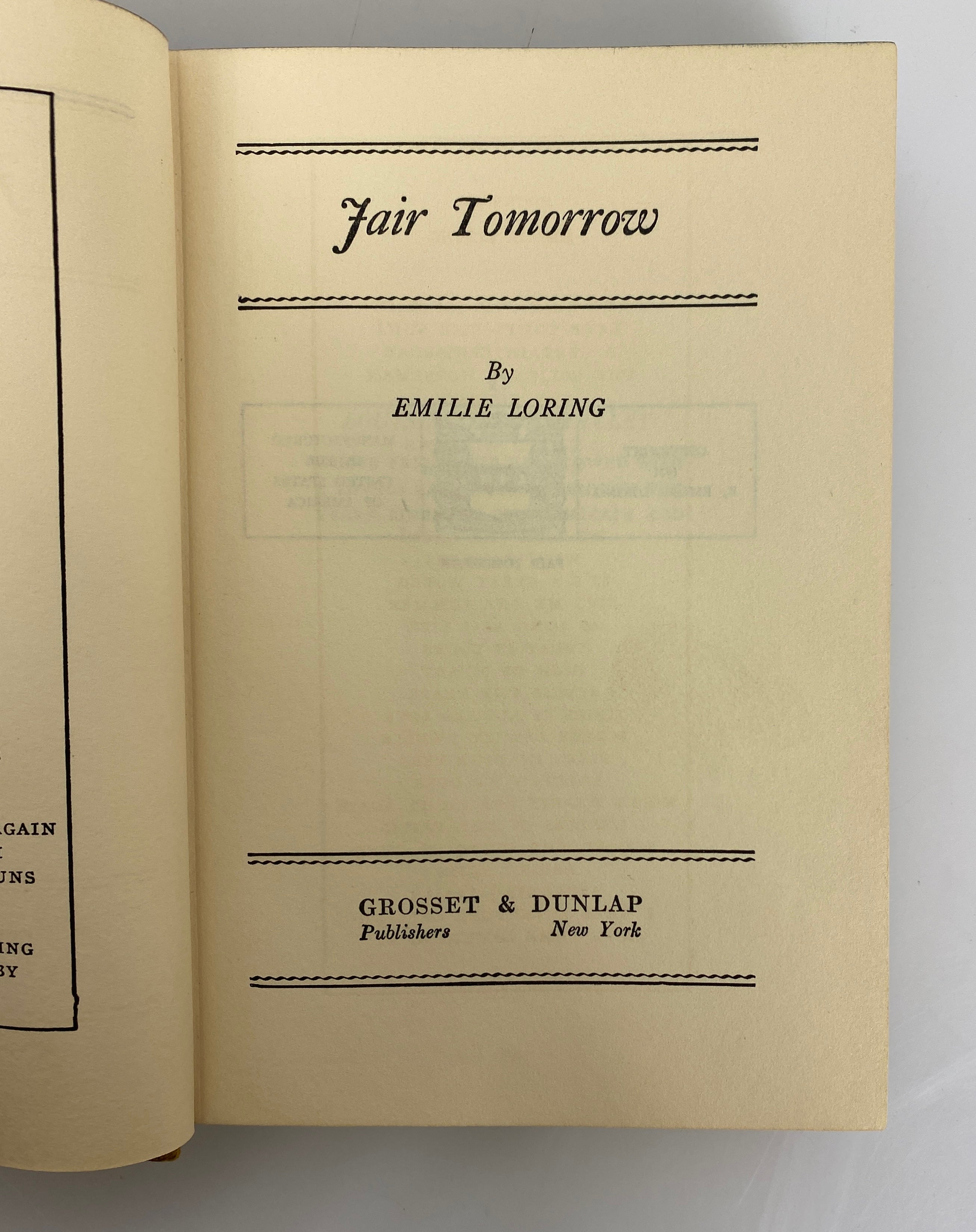 Lot of 5 Vtg Emilie Loring incl Fair Tomorrow/Gay Courage/The Trail of Conflict