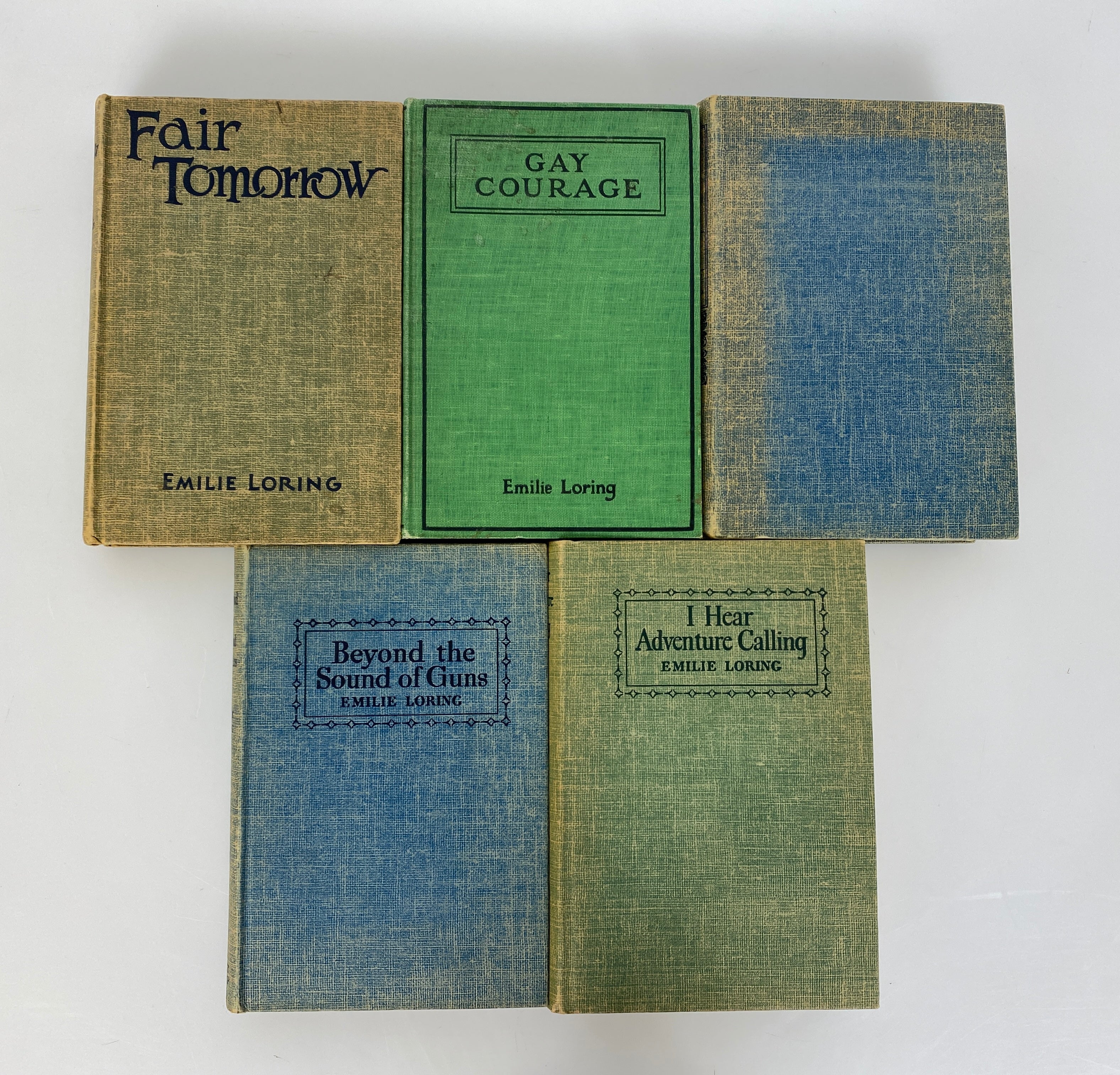 Lot of 5 Vtg Emilie Loring incl Fair Tomorrow/Gay Courage/The Trail of Conflict