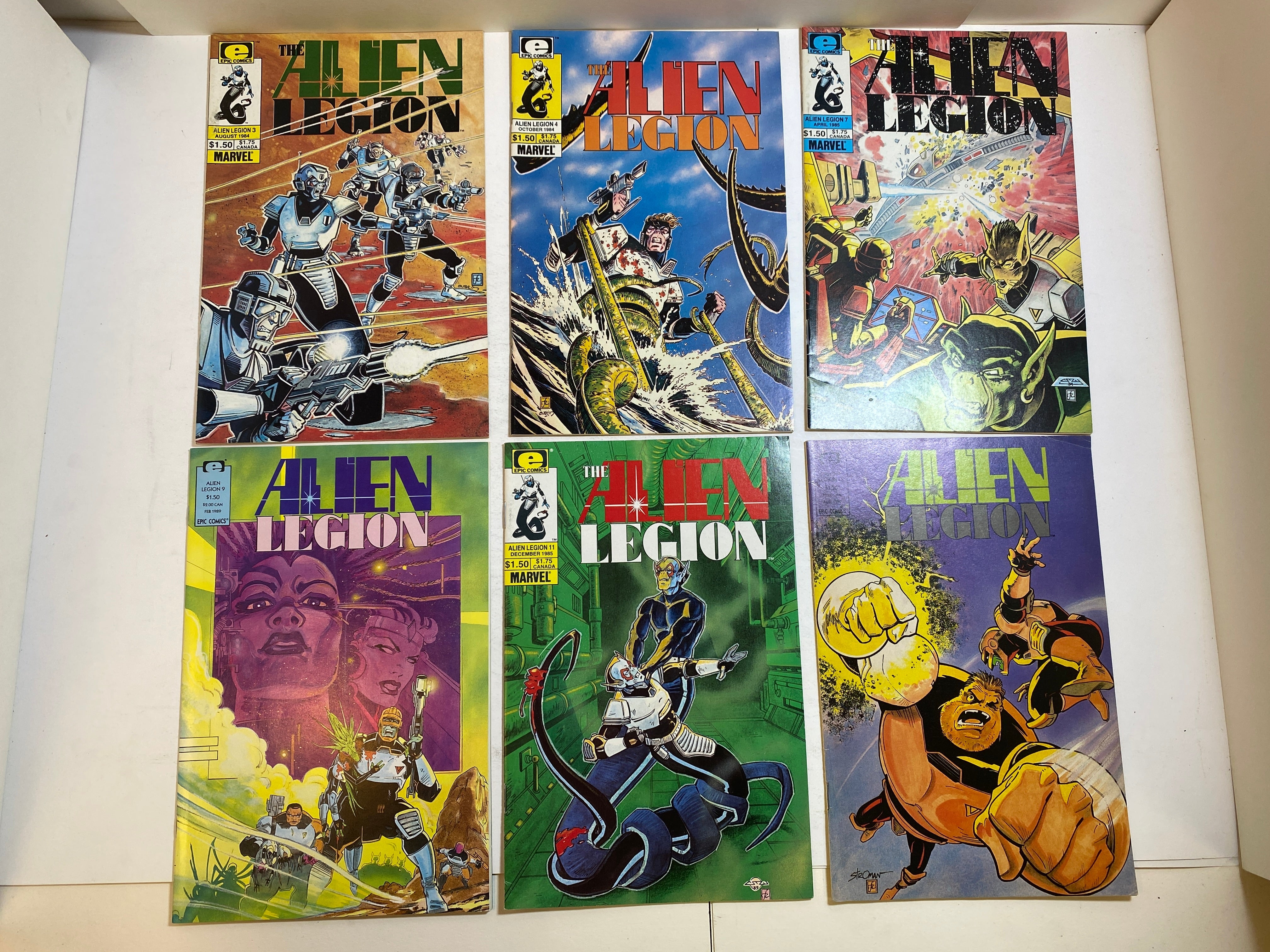 Lot of 6 Alien Legion Epic Comics 1984-1989
