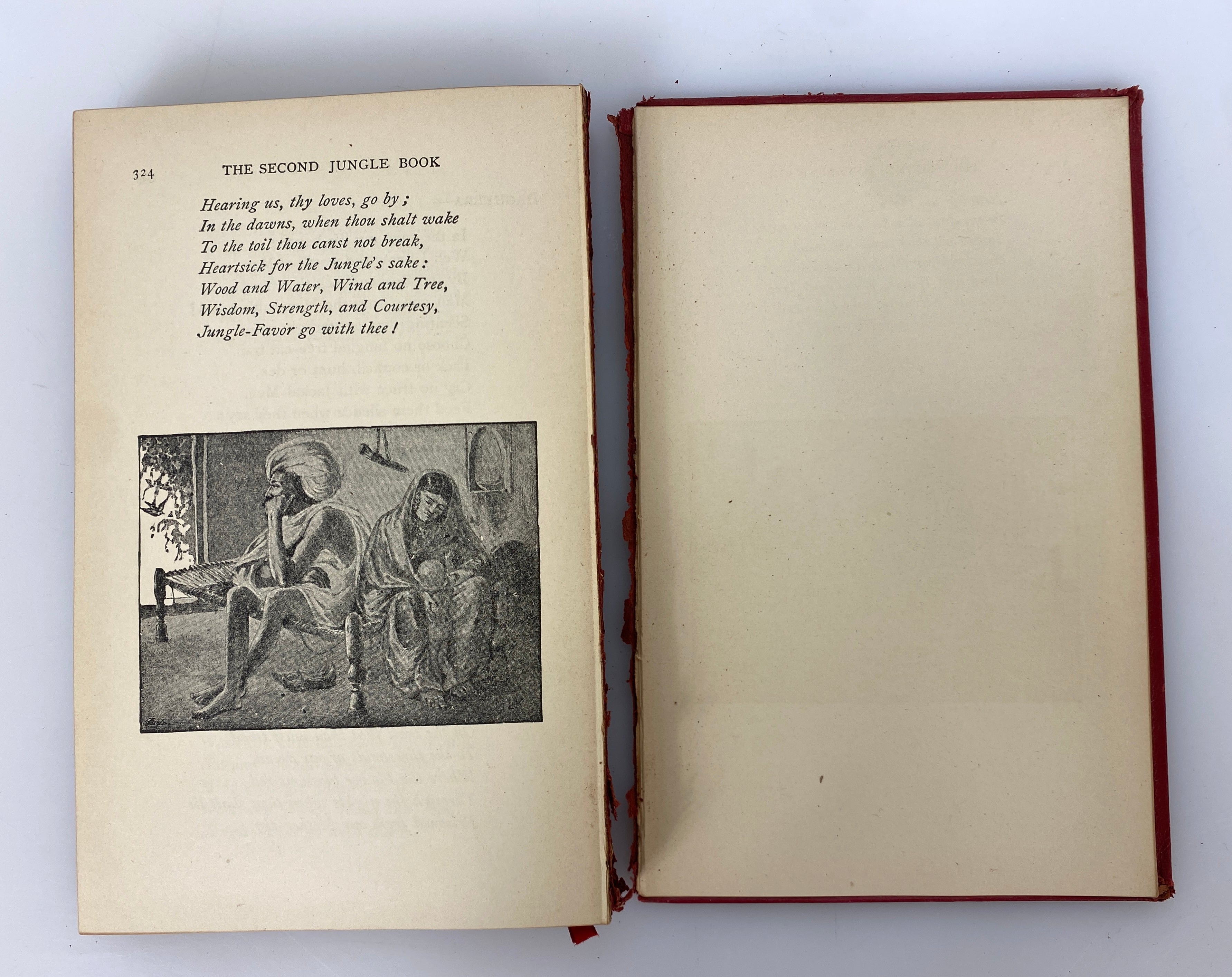 Lot of 6 Antique Rudyard Kipling incl Kim/Second Jungle Book 1920s Leather Bound