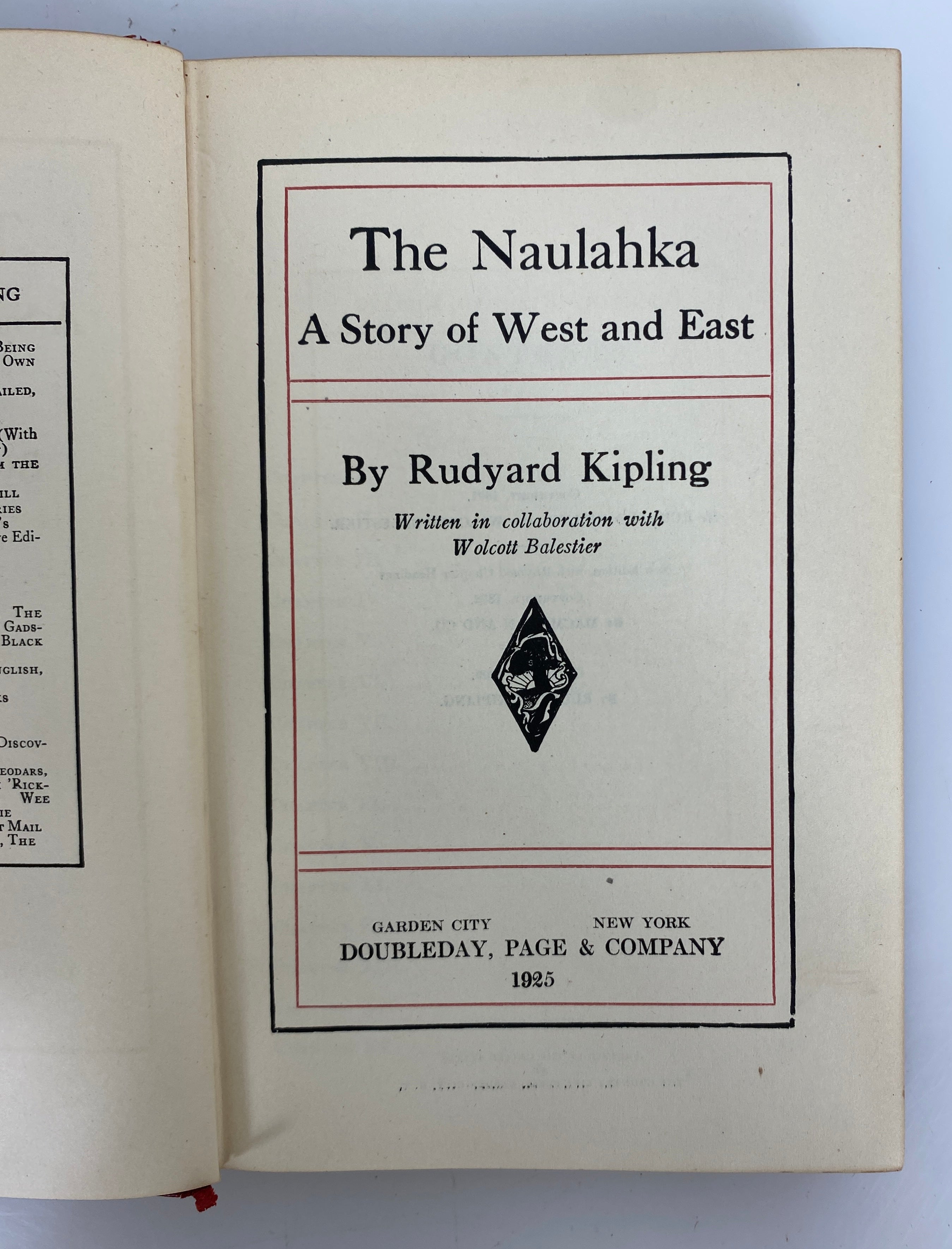 Lot of 6 Antique Rudyard Kipling incl Kim/Second Jungle Book 1920s Leather Bound