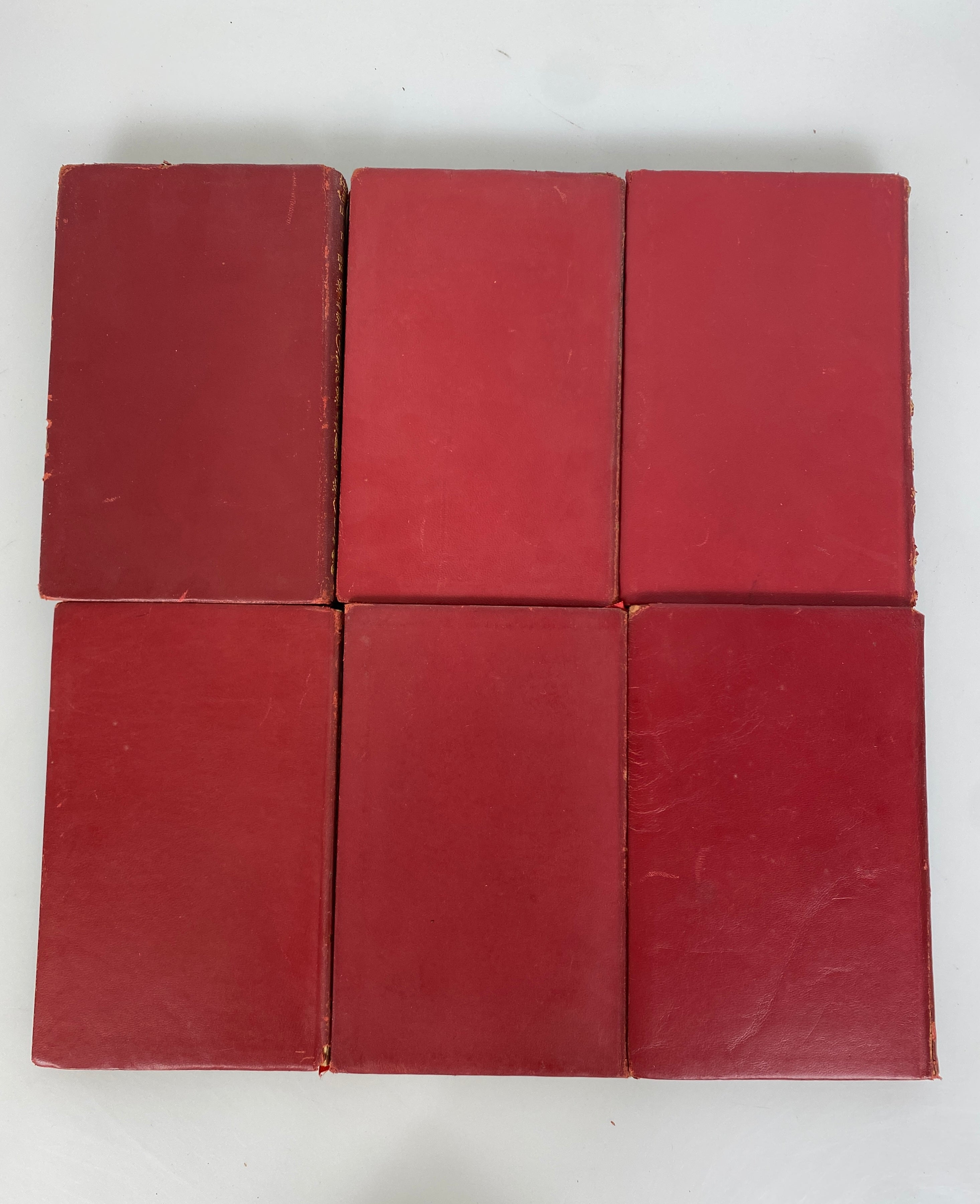 Lot of 6 Antique Rudyard Kipling incl Kim/Second Jungle Book 1920s Leather Bound