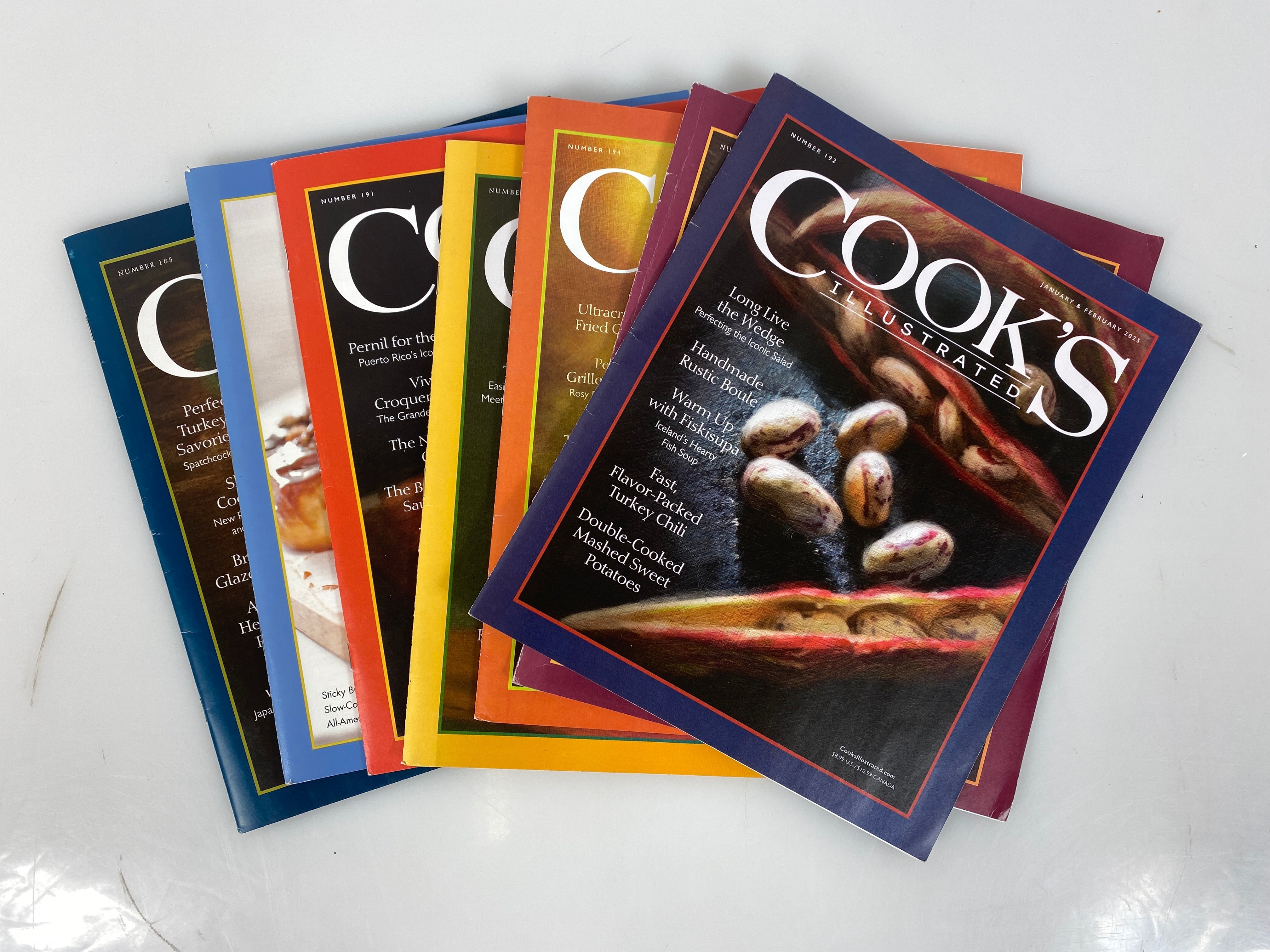 Lot of 6 Cook's Illustrated Magazines 2013-2025