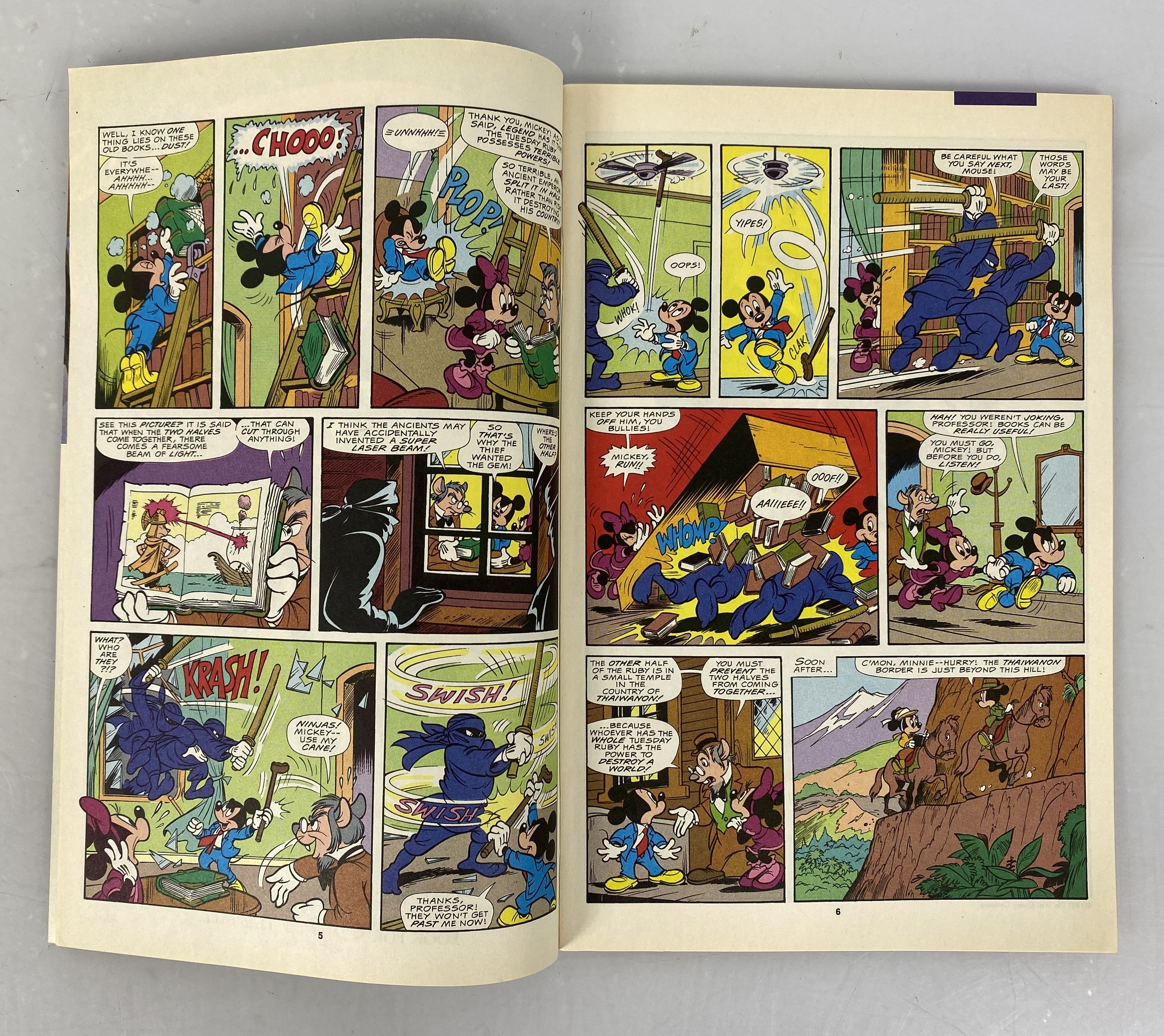 Lot of 6 Mickey Mouse Adventures Comics 1990-1991 Disney Comics