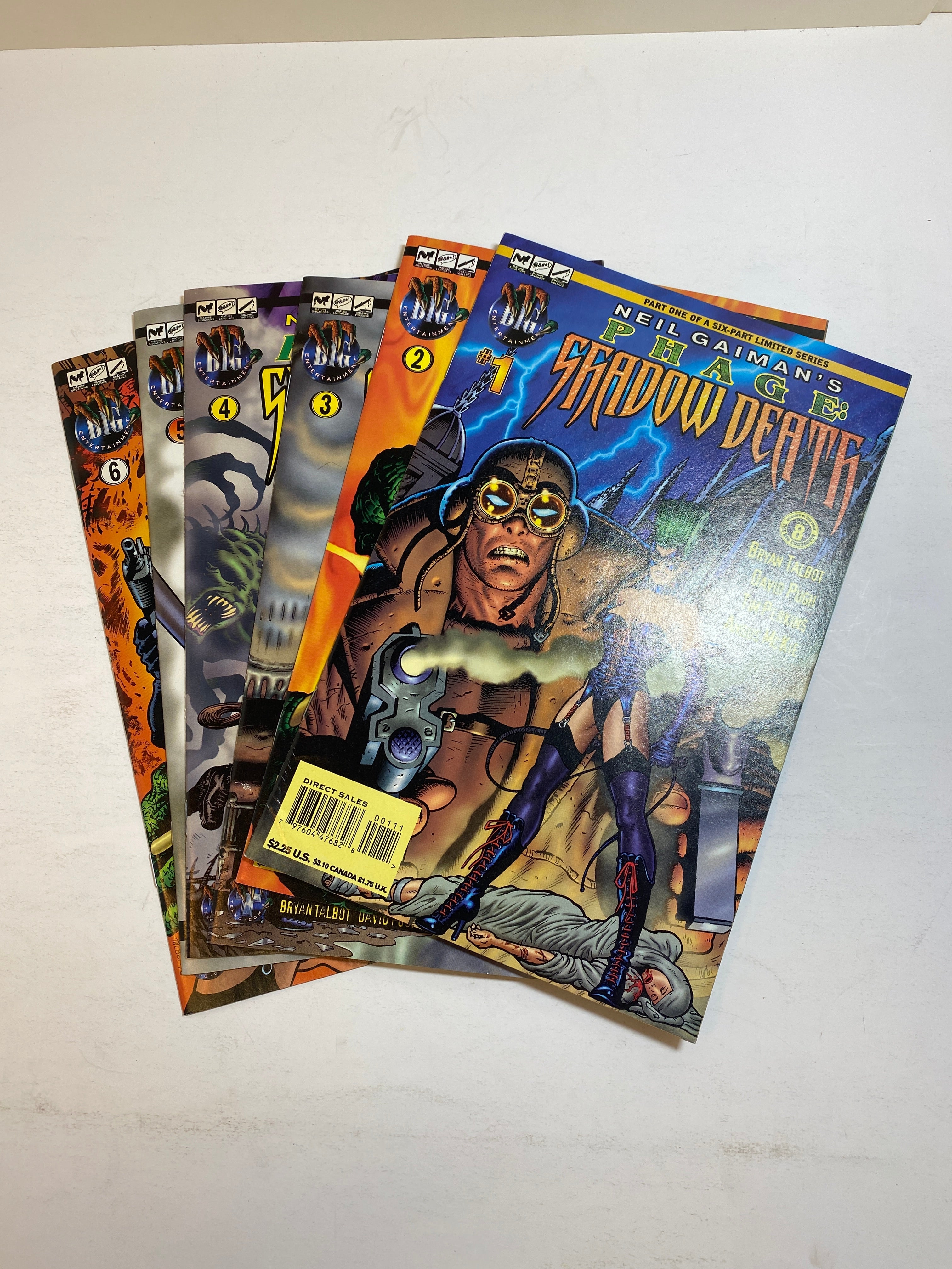 Lot of 6 Phage: Shadow Death Big Comics Gaiman series 1996