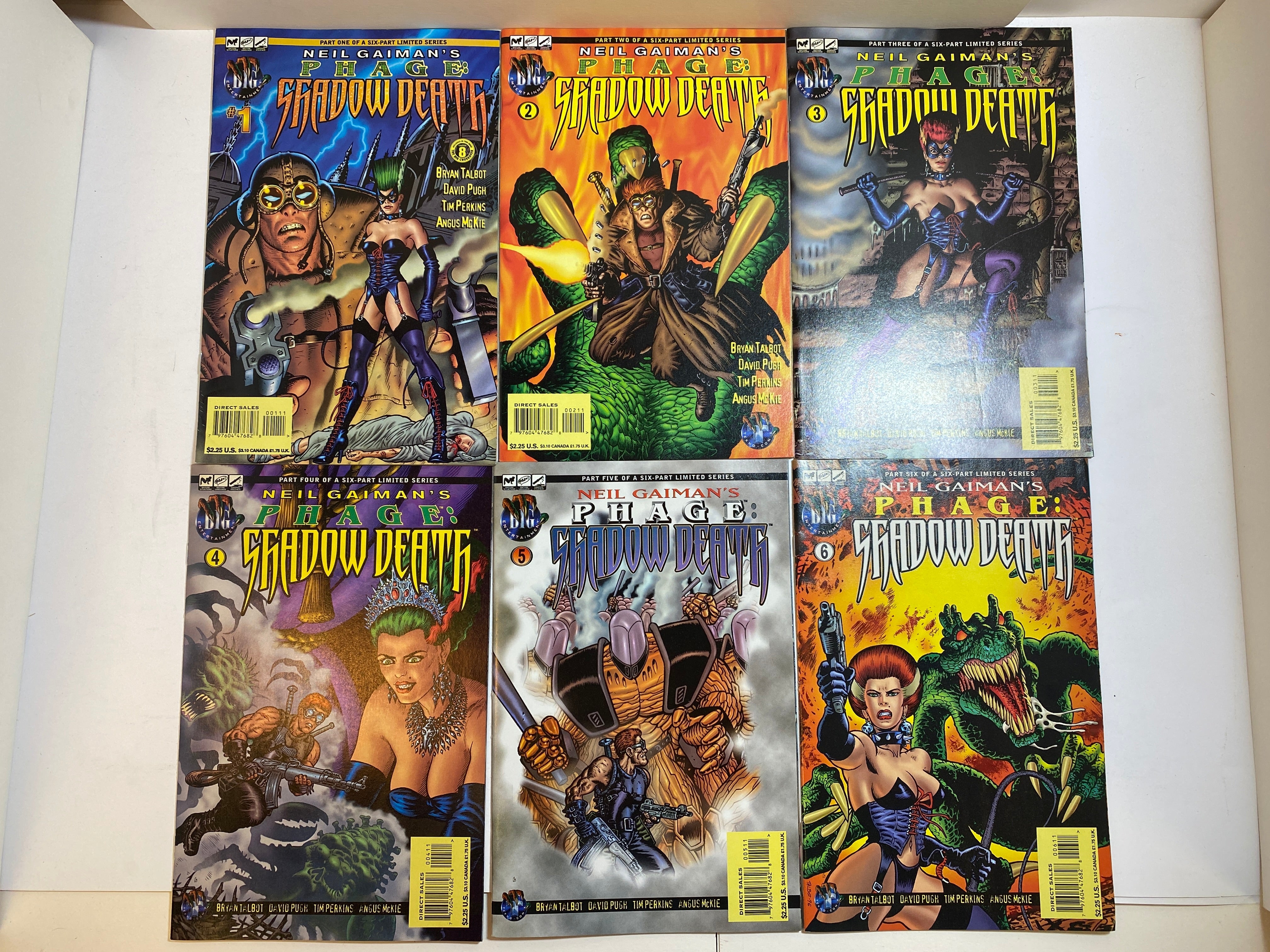 Lot of 6 Phage: Shadow Death Big Comics Gaiman series 1996