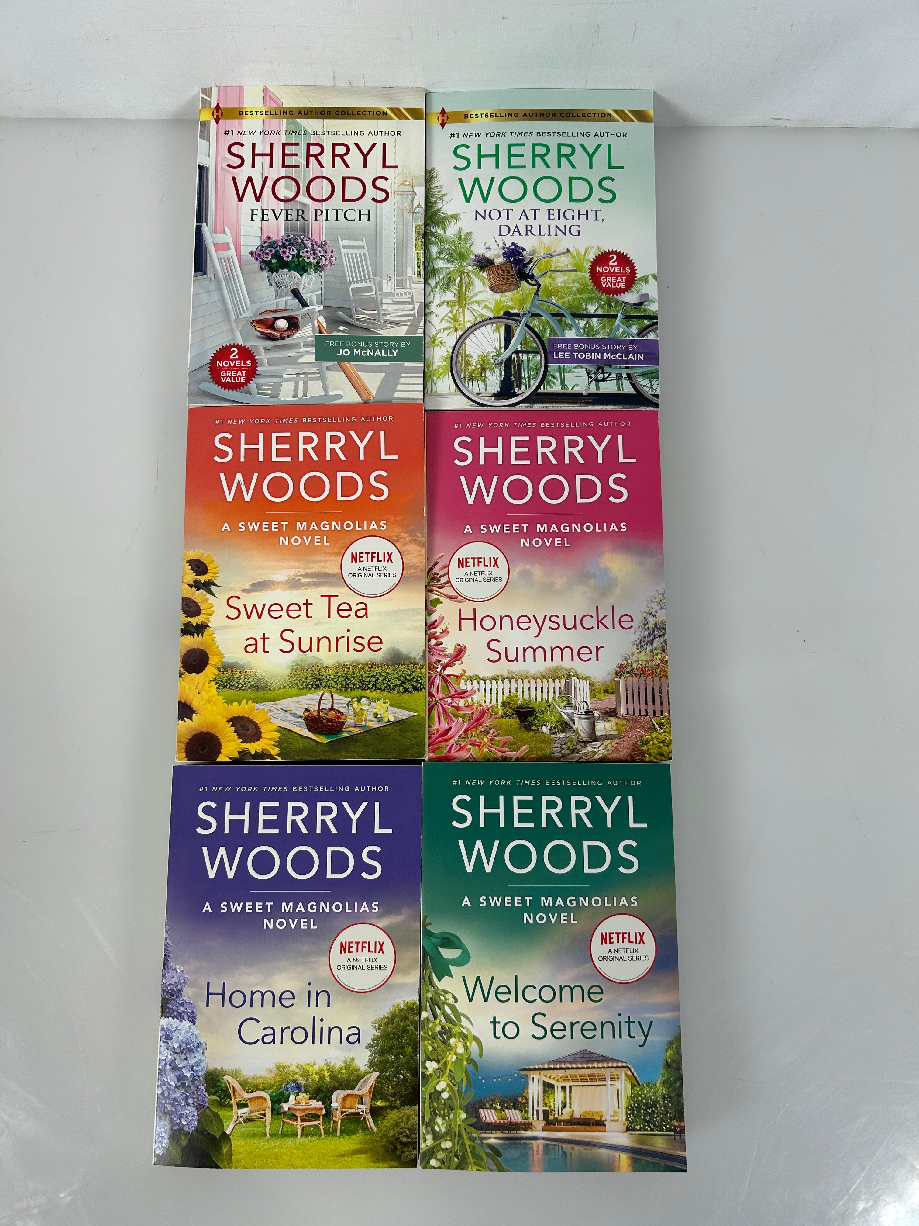 Lot of 6 Romance: 4-Sweet Magnolias & 2 Bonus Story 2-in-1s by Sherryl Woods PB
