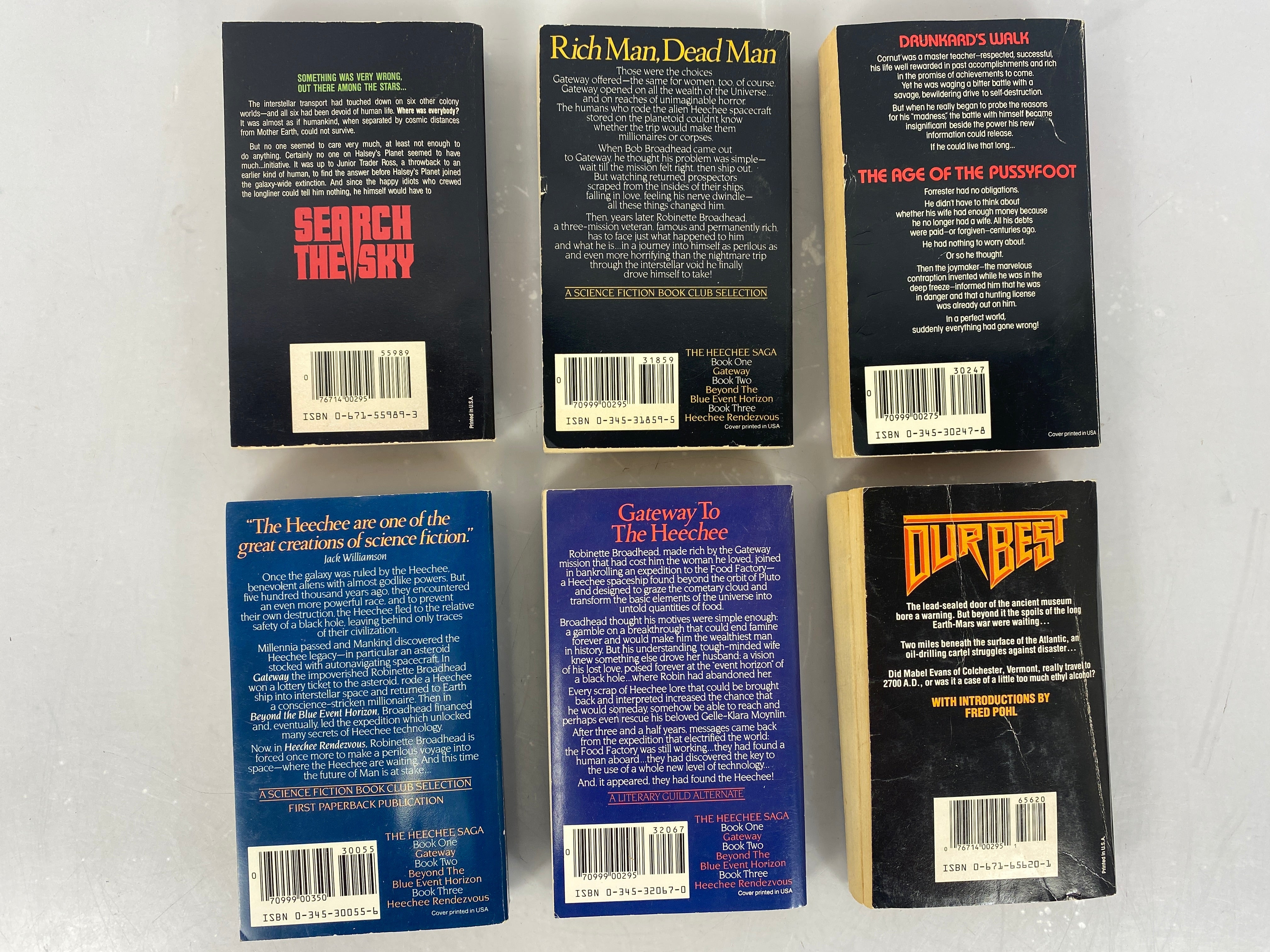 Lot of 6 Science Fiction paperbacks Frederik Pohl  1982-1987 SC