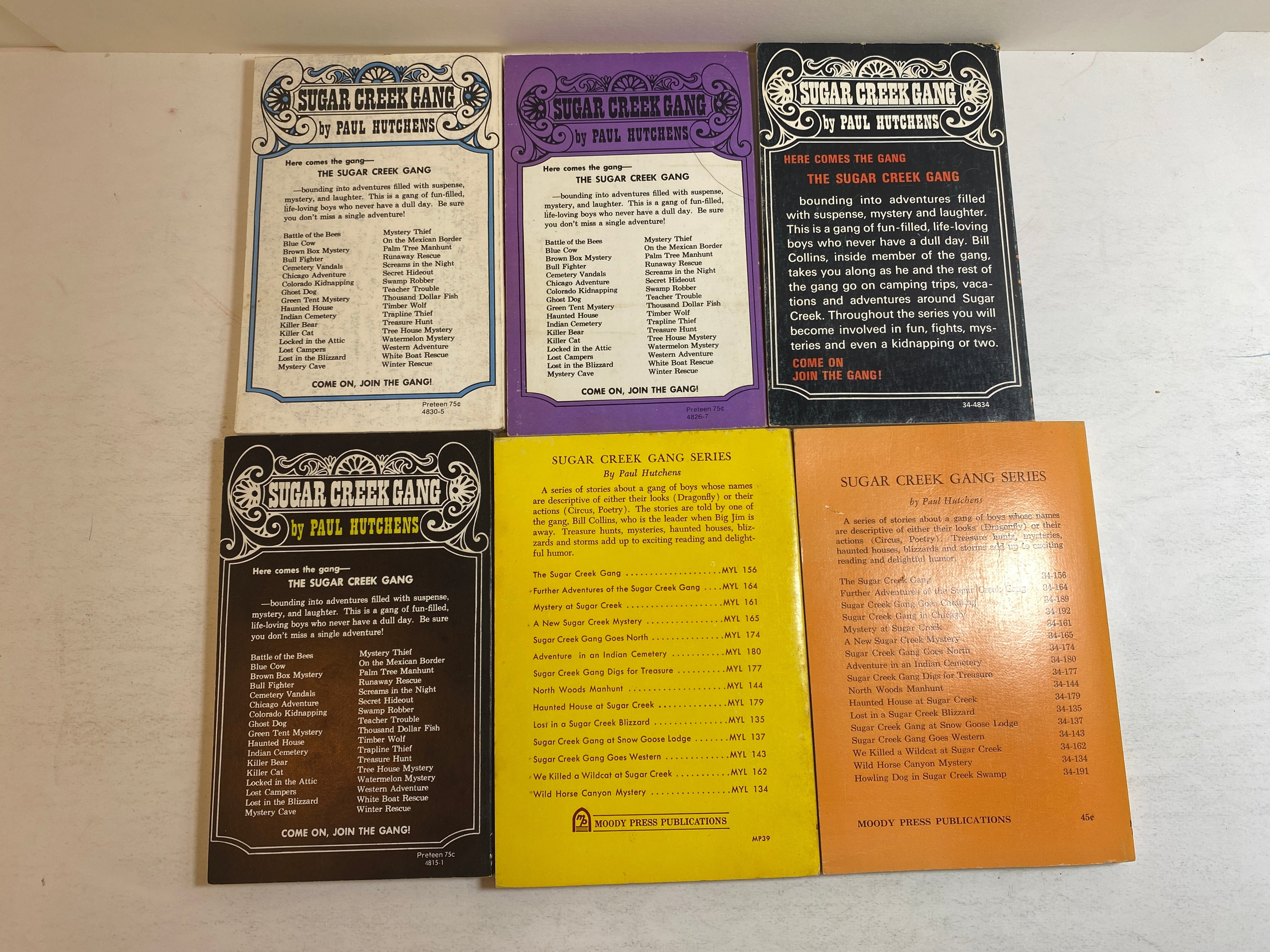 Lot of 6 Sugar Creek Gang Mood Press 1965-1971