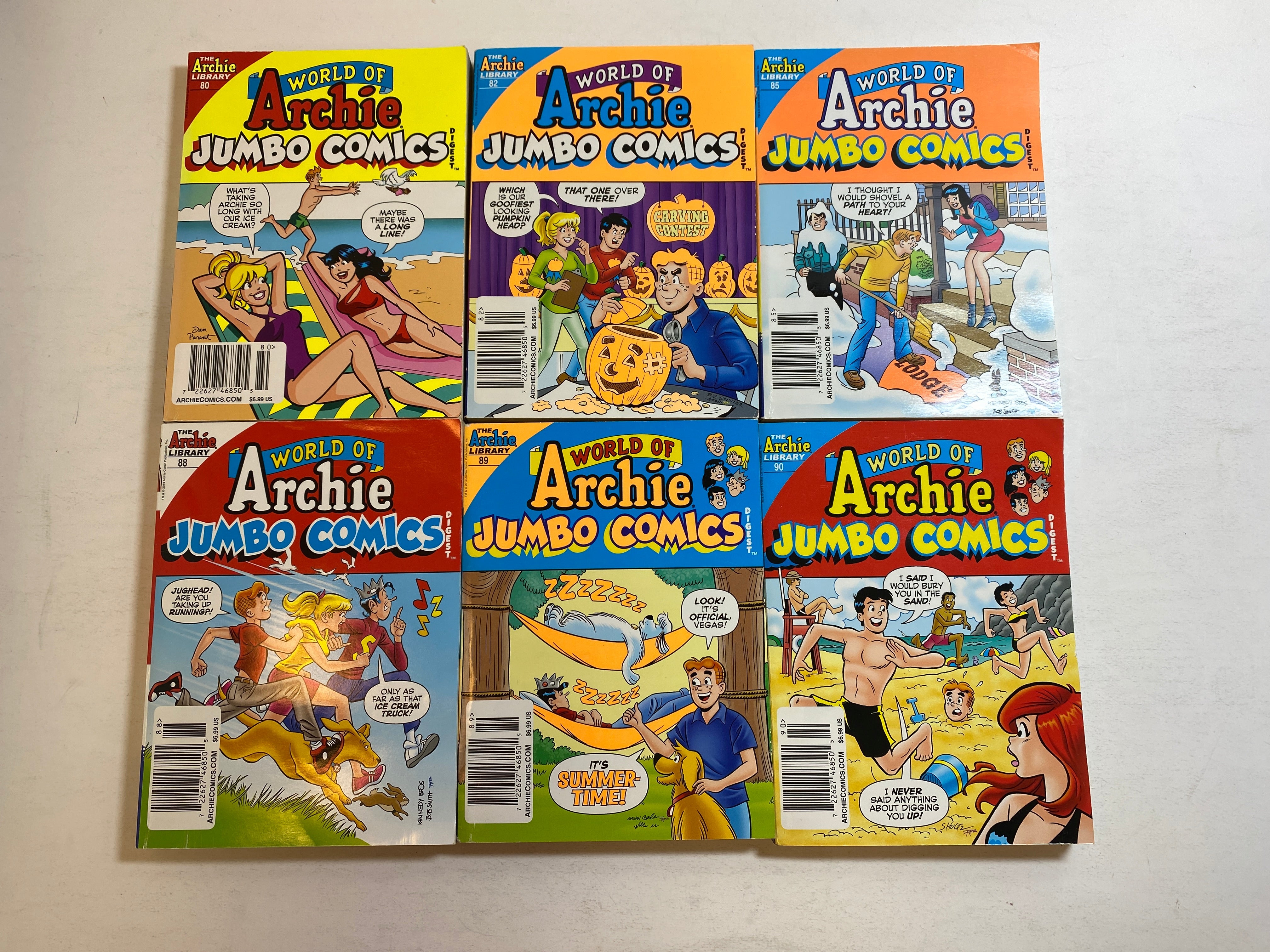 Lot of 6 World of Archie Digests 2018-2019