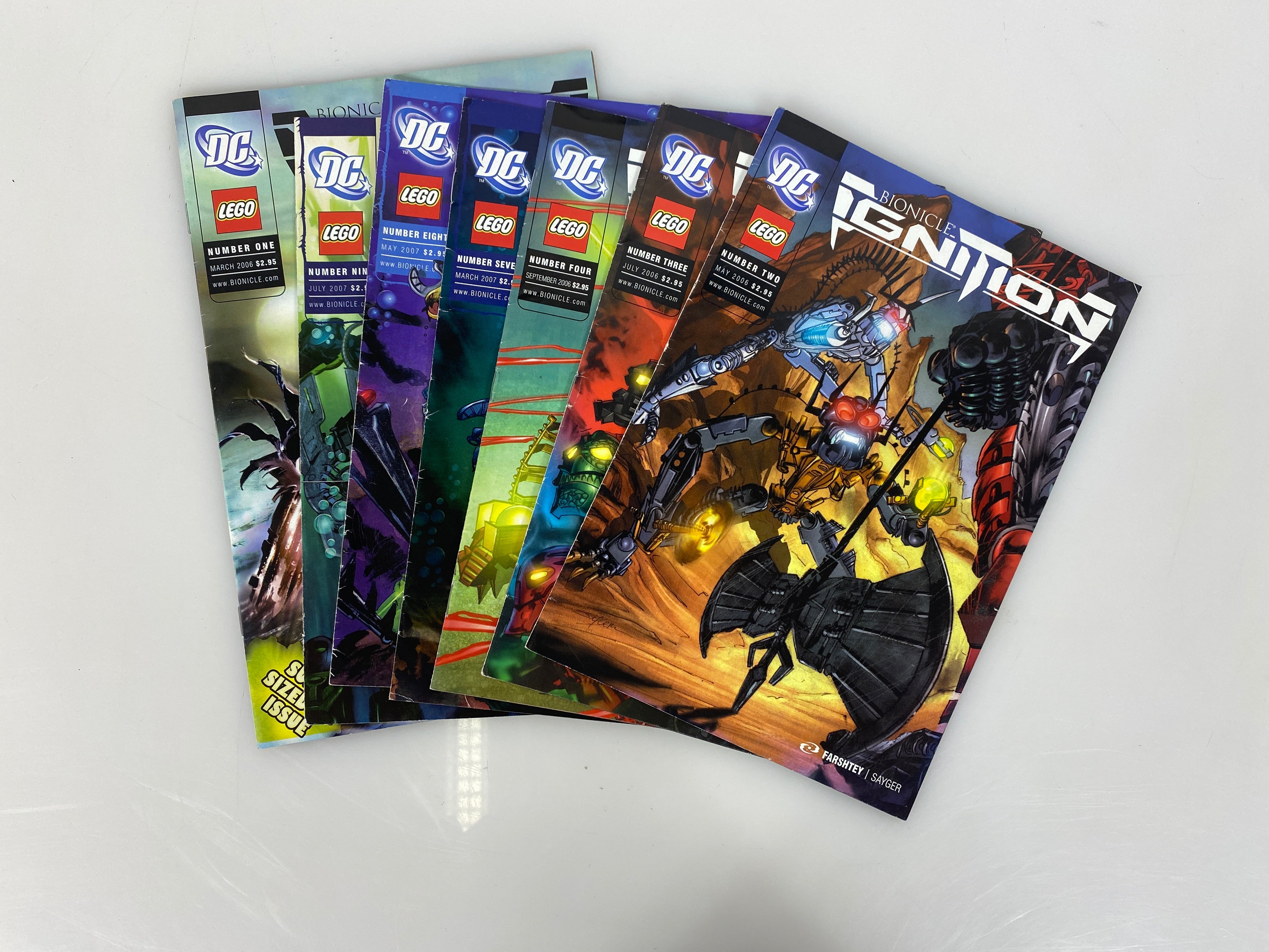 Lot of 7 DC/Lego Bionicle Ignition Comics 1-9 2006-2007