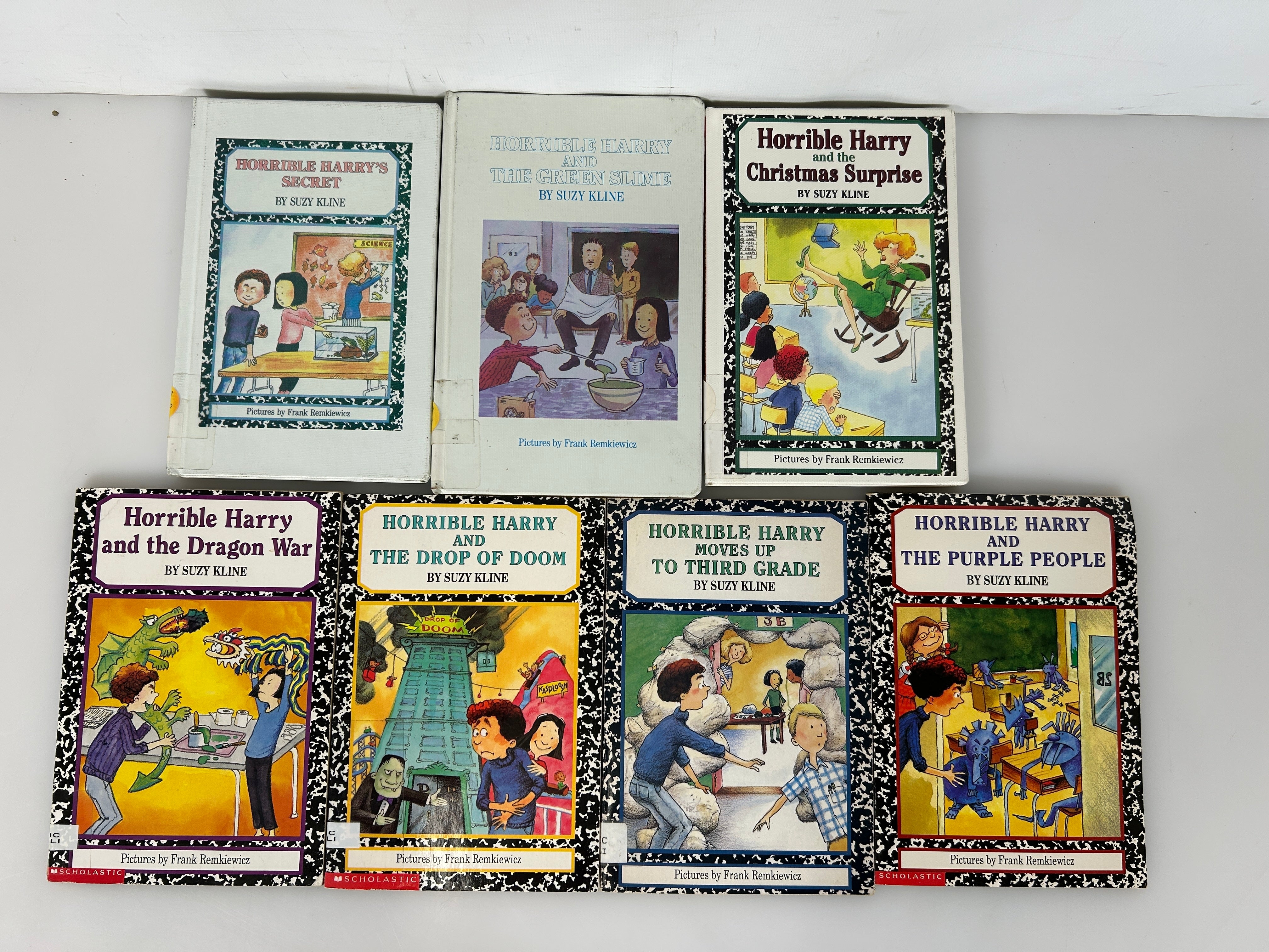 Lot of 7 Horrible Harry Short Kids' Chapter Books 3 HC 4 PB Ex-Lib