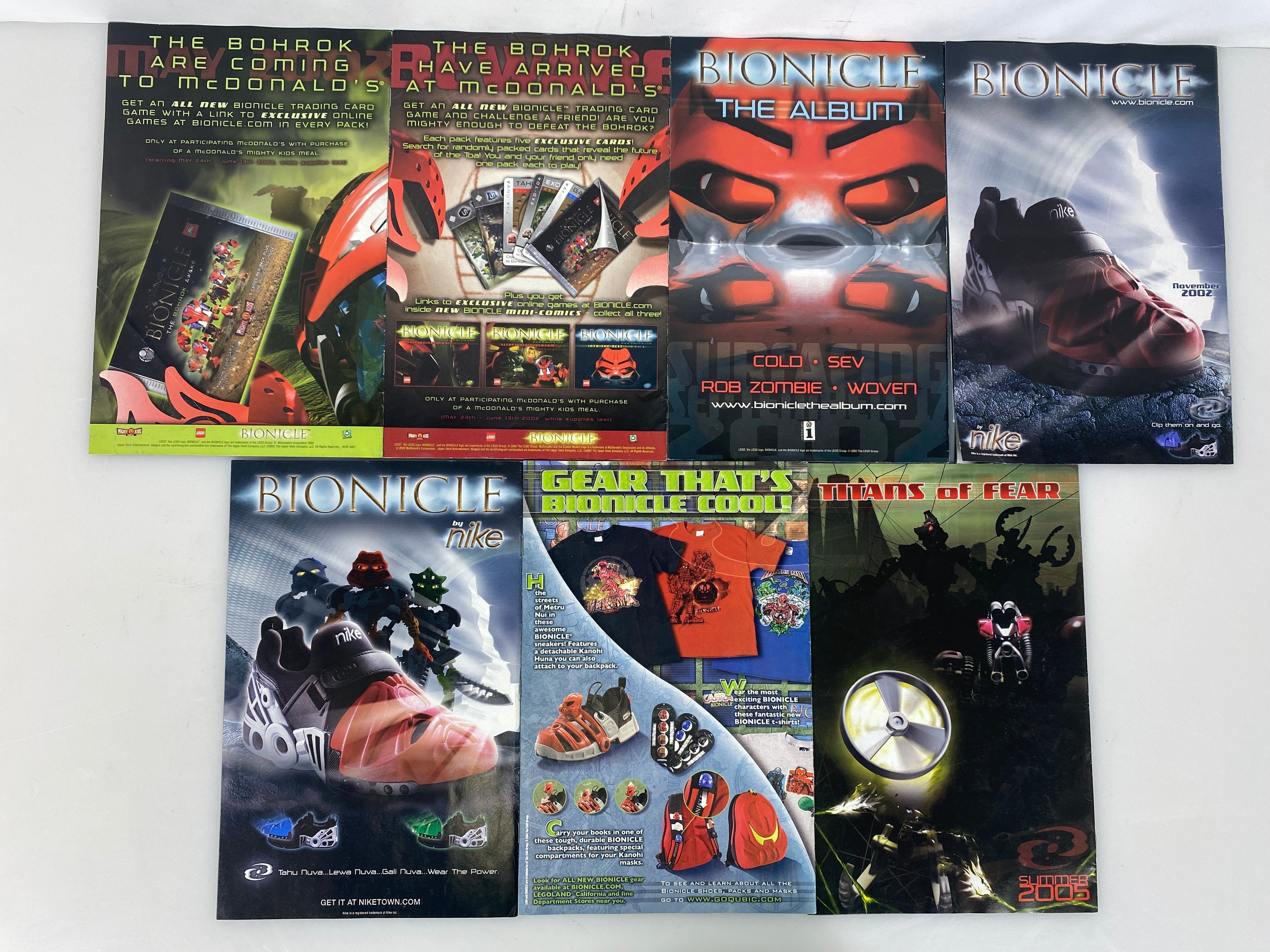 Lot of 7 Lego Bionicle DC Comics 2002-2005