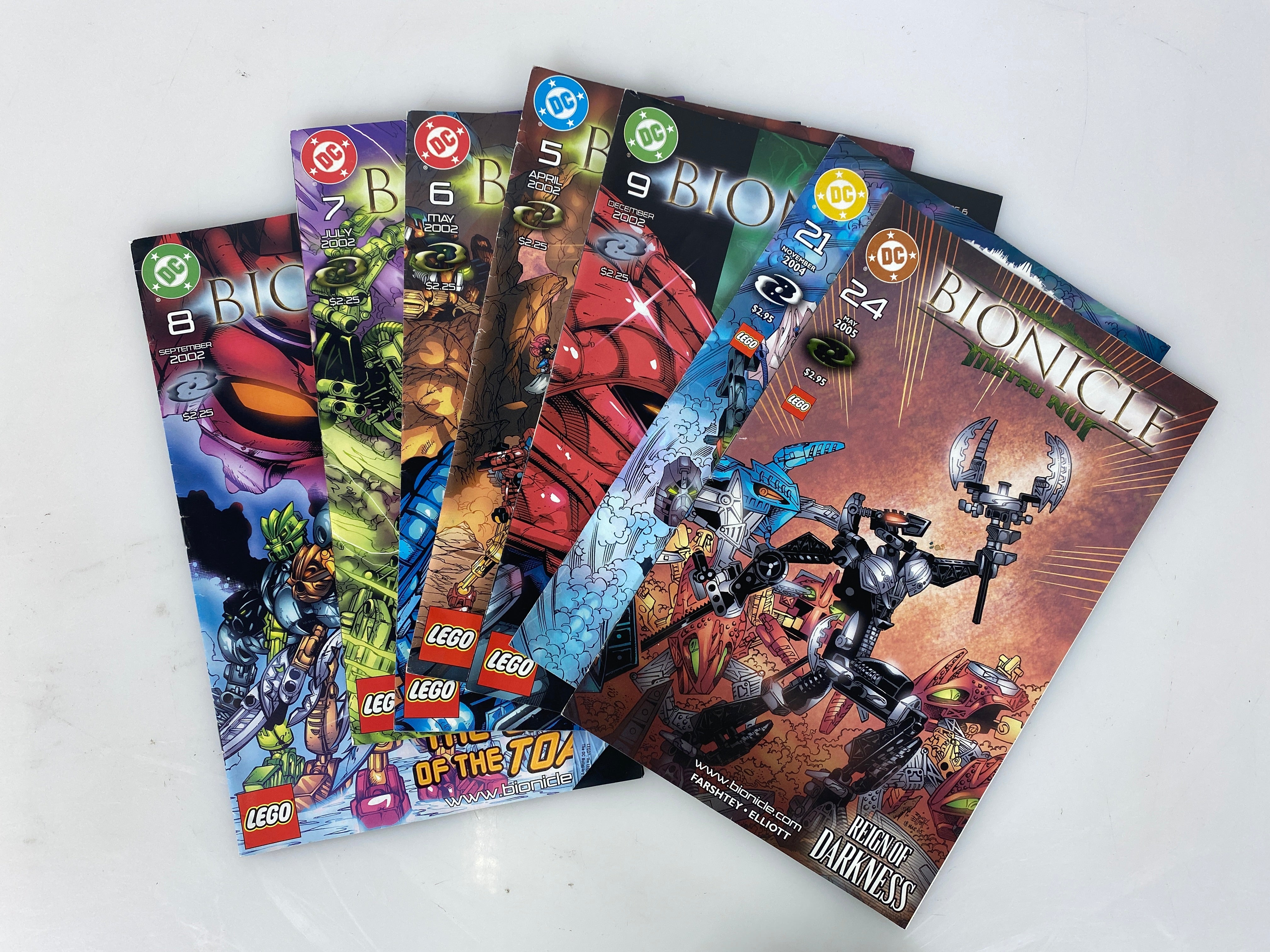 Lot of 7 Lego Bionicle DC Comics 2002-2005
