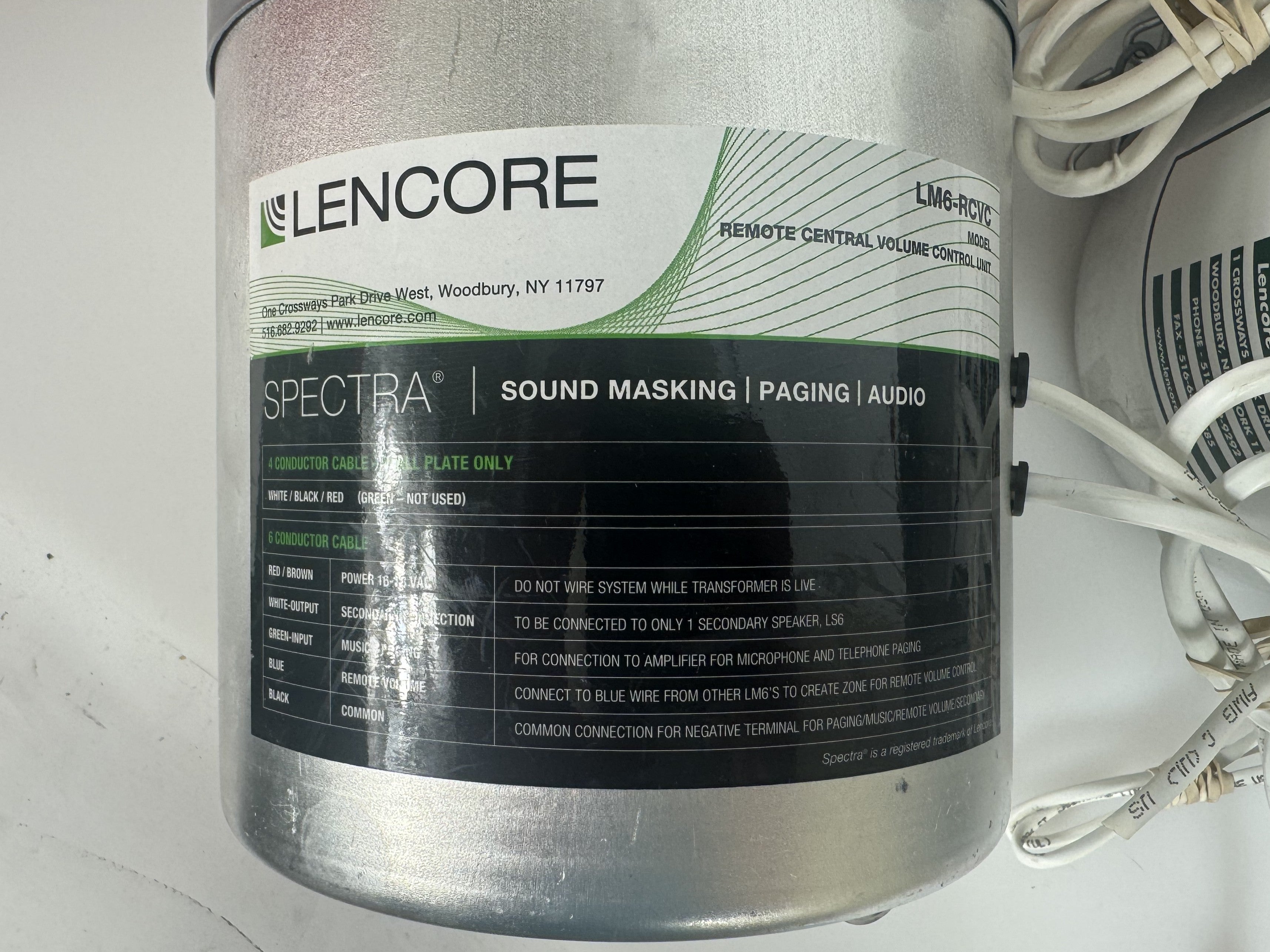 Lot of 7 Lencore Spectra Sound Masking System Ceiling Speakers