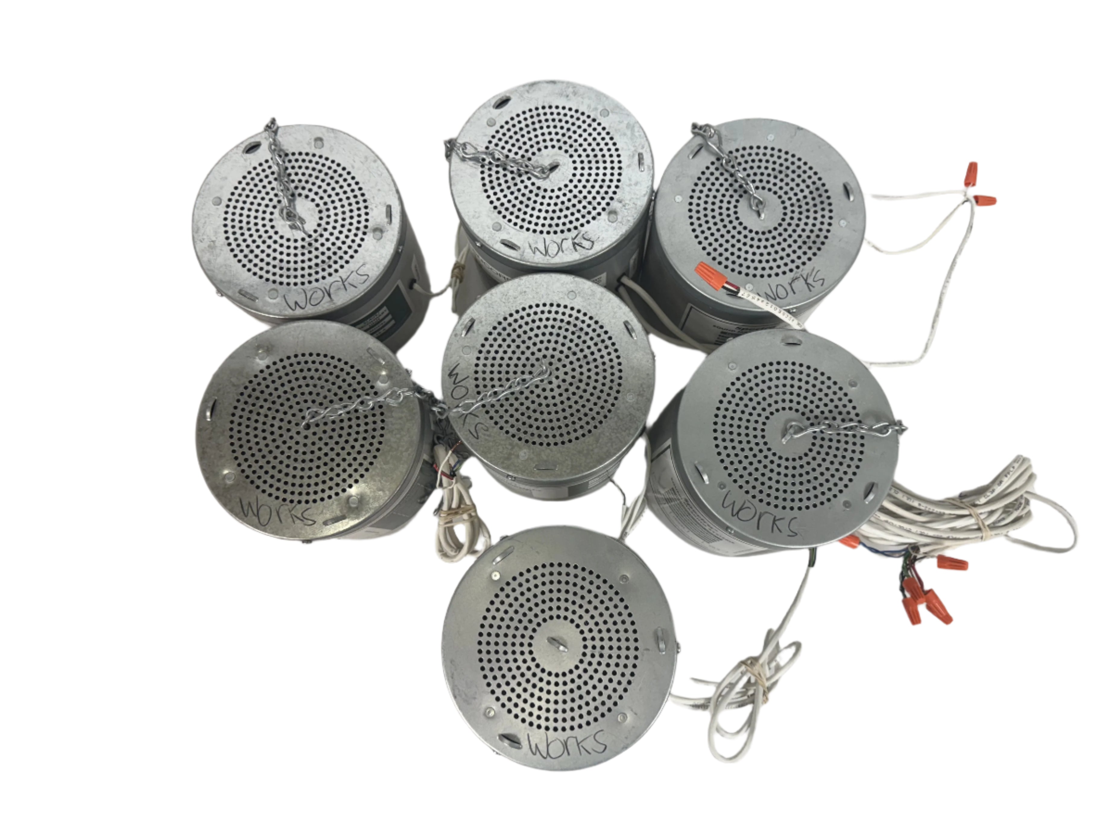 Lot of 7 Lencore Spectra Sound Masking System Ceiling Speakers