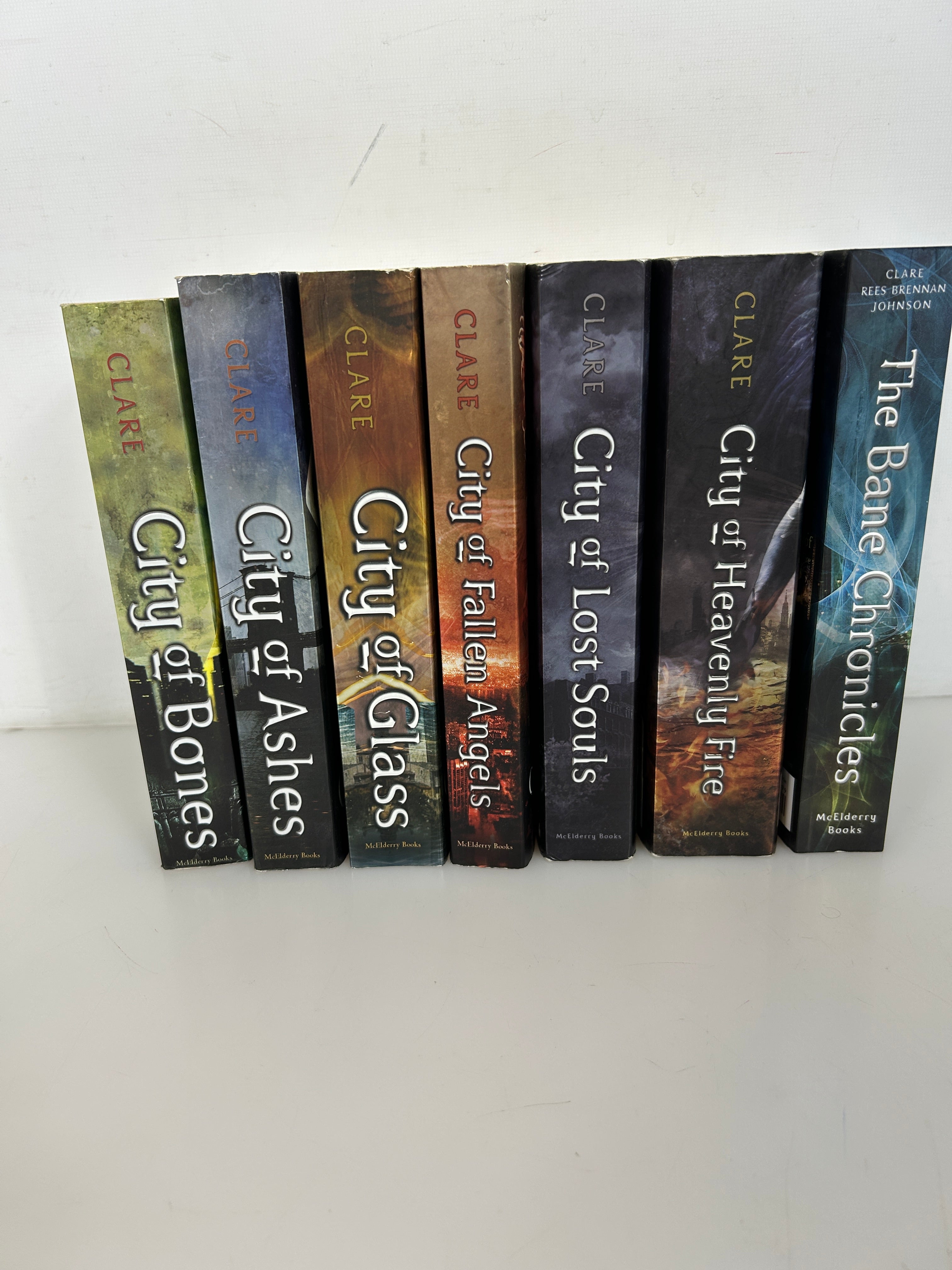 Lot of 7 The Mortal Instruments + Bonus Bane Chronicles by Cassandra Clare SC