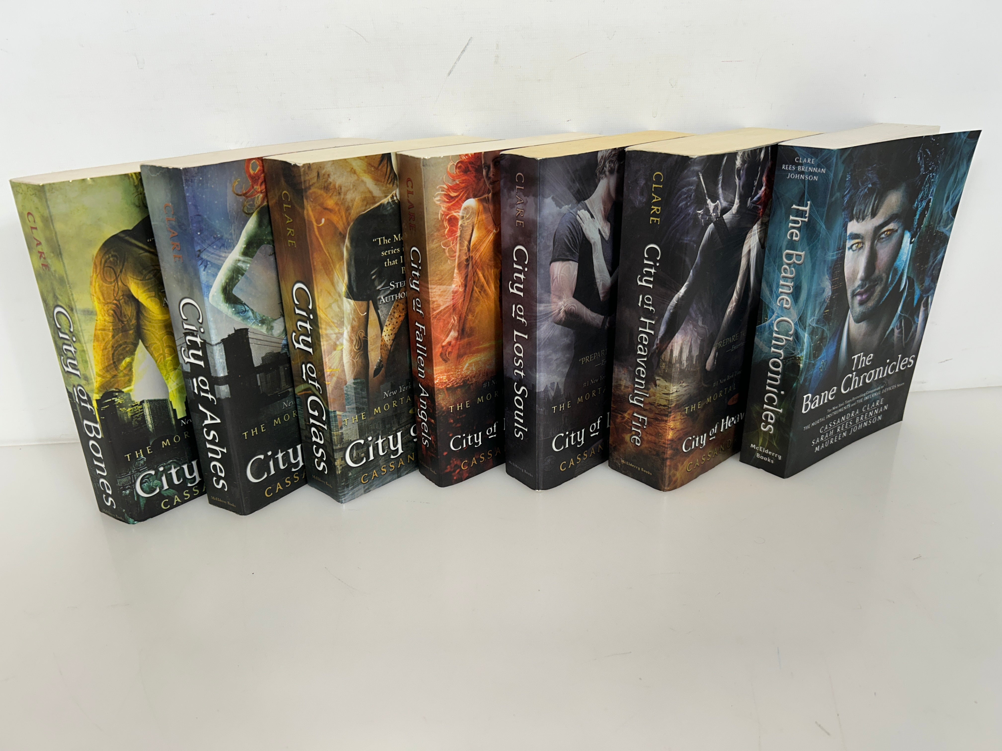Lot of 7 The Mortal Instruments + Bonus Bane Chronicles by Cassandra Clare SC