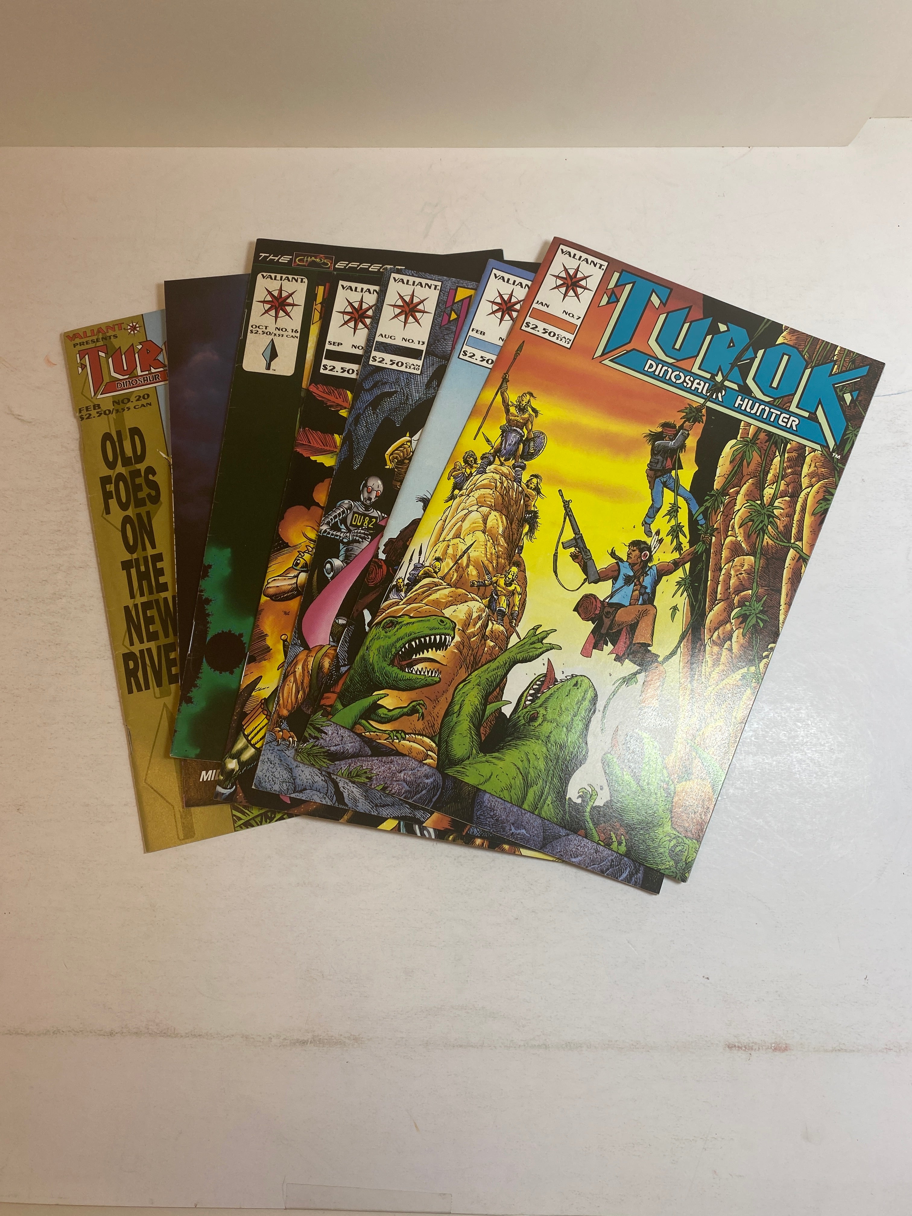 Lot of 7 Turok Dinosaur Hunter Valiant Comics 1994-1995